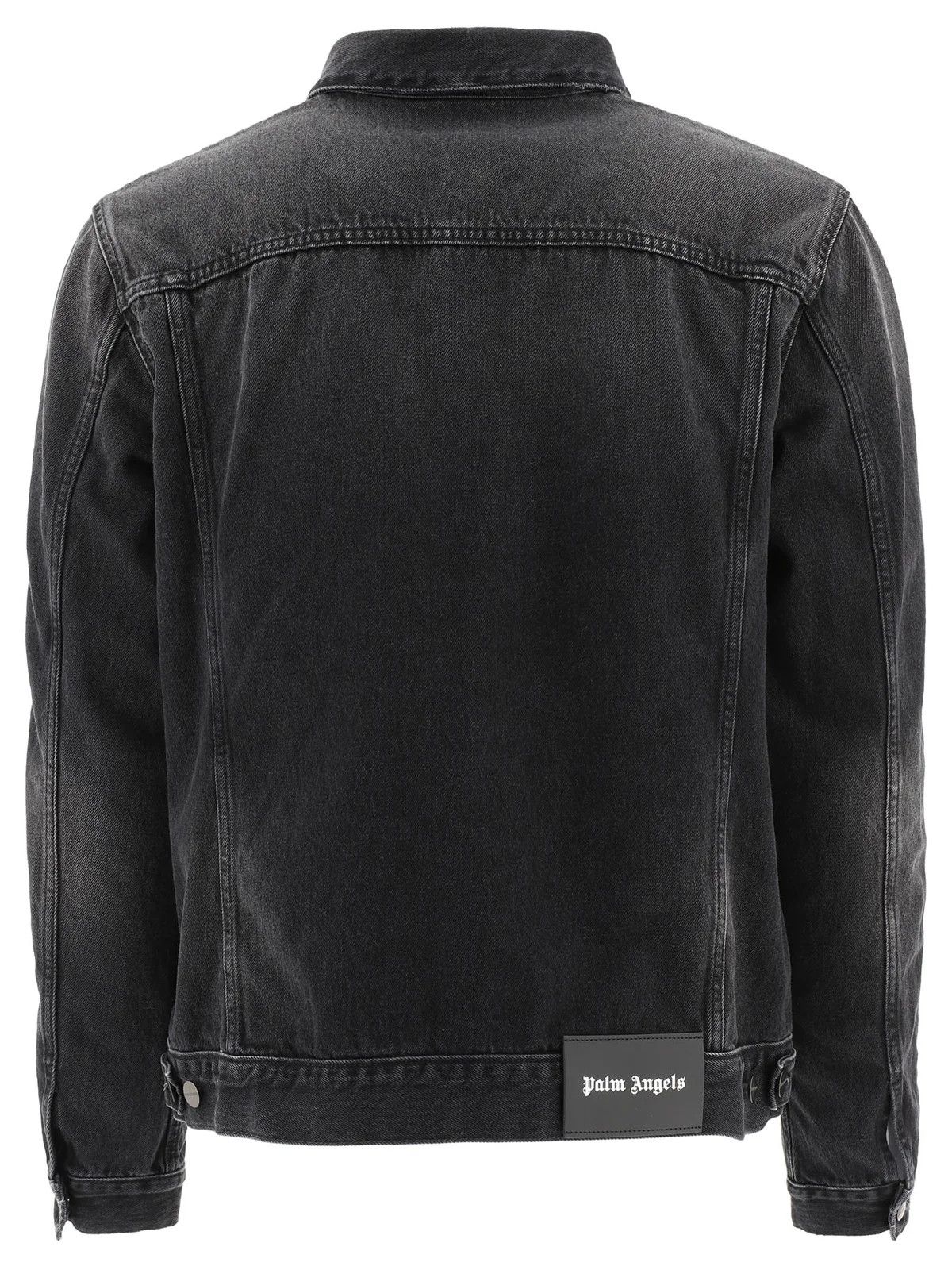 Palm Angels o1y0325 Denim Jacket in Black Size US L / EU 52-54 / 3 - 2 Thumbnail