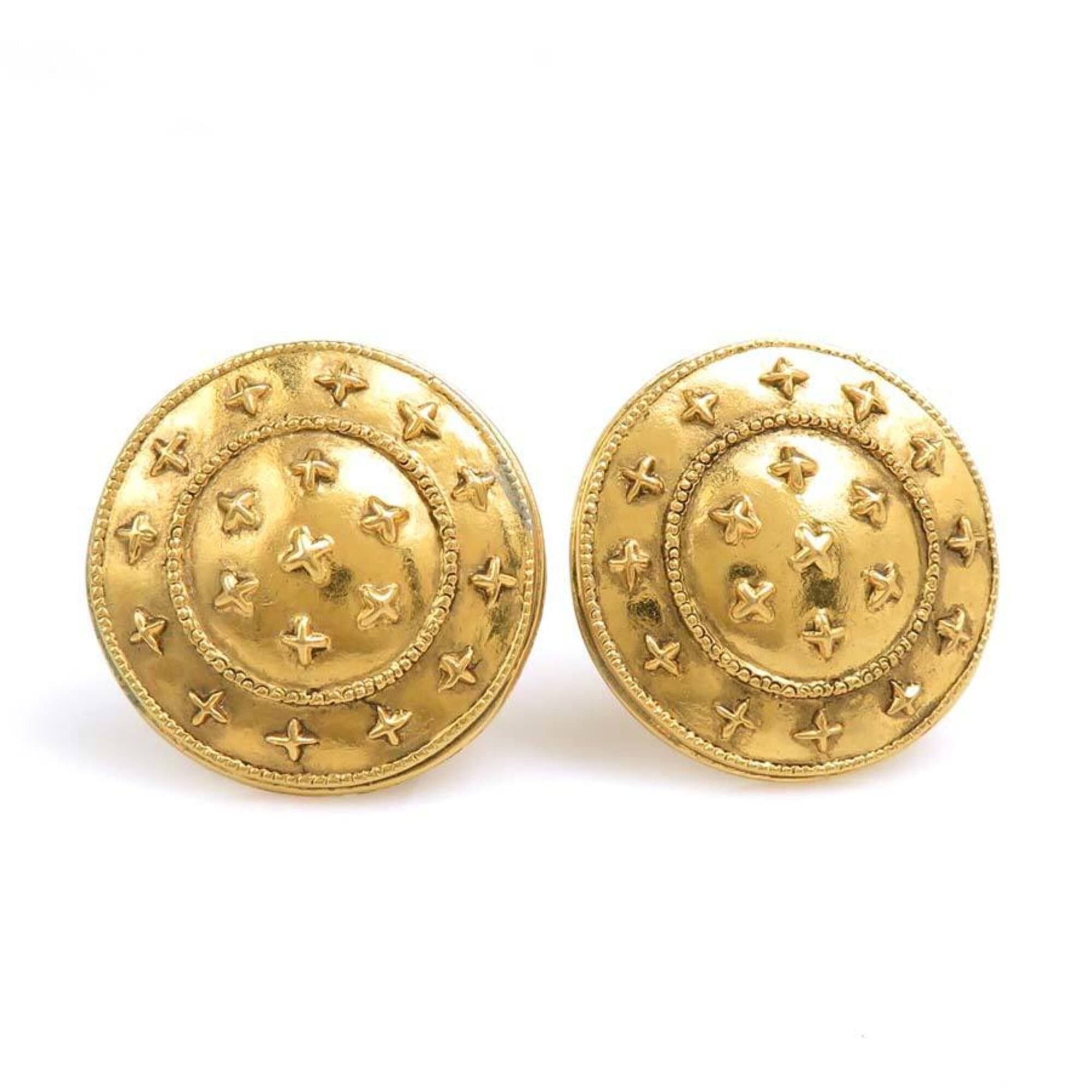 Chanel Chanel earrings, metal, gold, women's, 56666a Size ONE SIZE - 1 Thumbnail