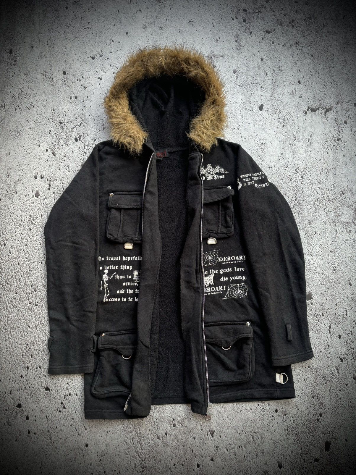 If Six Was Nine Y2k Deorat poem lgb punk style Fur hoodie Size US M / EU 48-50 / 2 - 4 Thumbnail