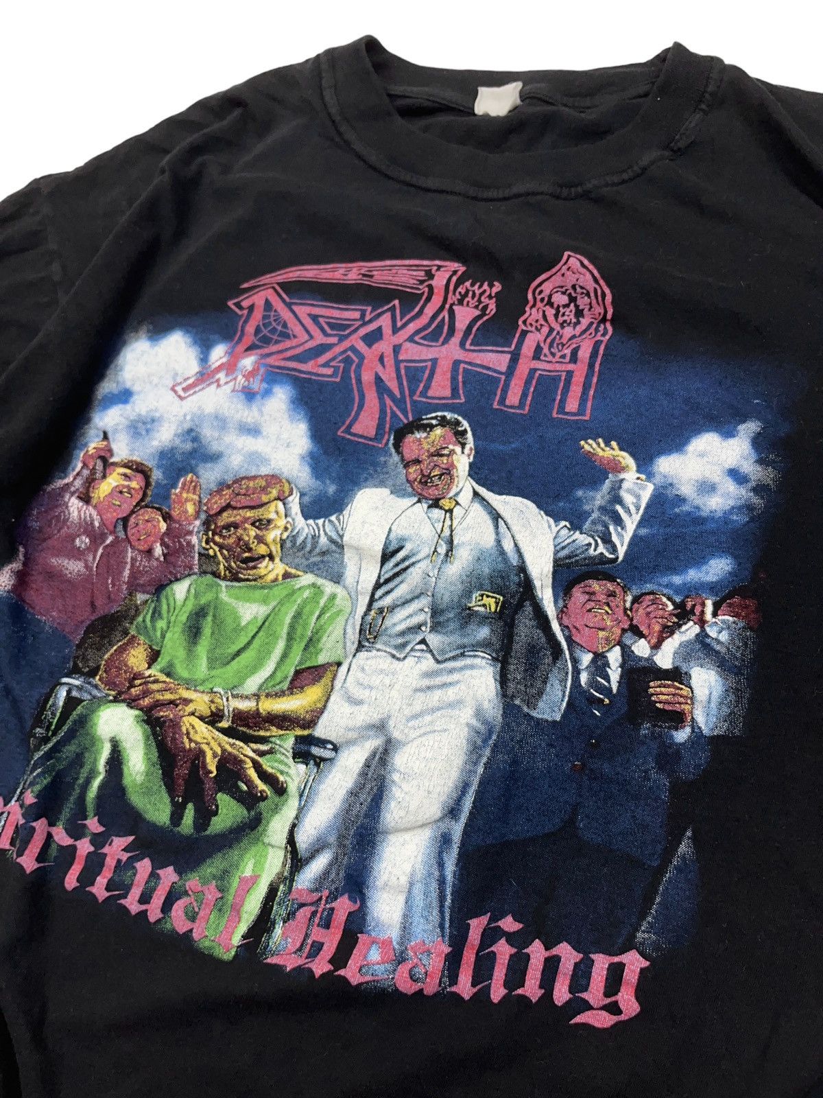 Band Tees Vintage 90s Death Spiritual Healing T-shirt Size US XL / EU 56 / 4 - 4 Thumbnail