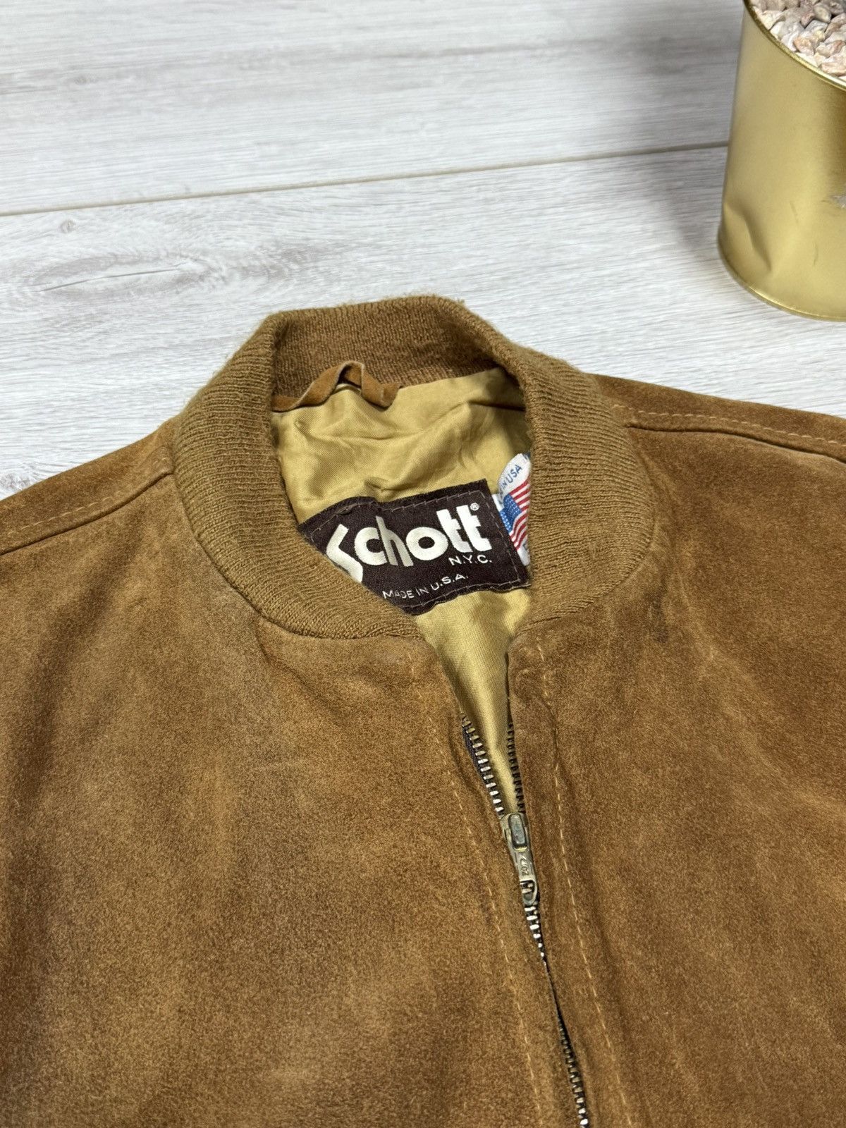 Schott Schott USA vintage suede leather bomber Size US M / EU 48-50 / 2 - 3 Thumbnail