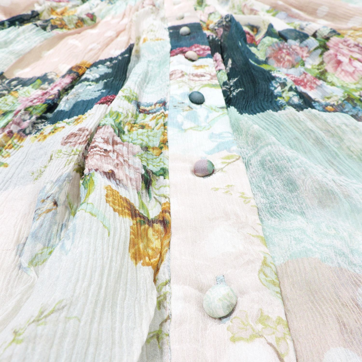 Zimmermann ZIMMERMANN PATCHWORK FLORAL PRINT SILK BLOUSE Size XS / US 0-2 / IT 36-38 - 7 Thumbnail