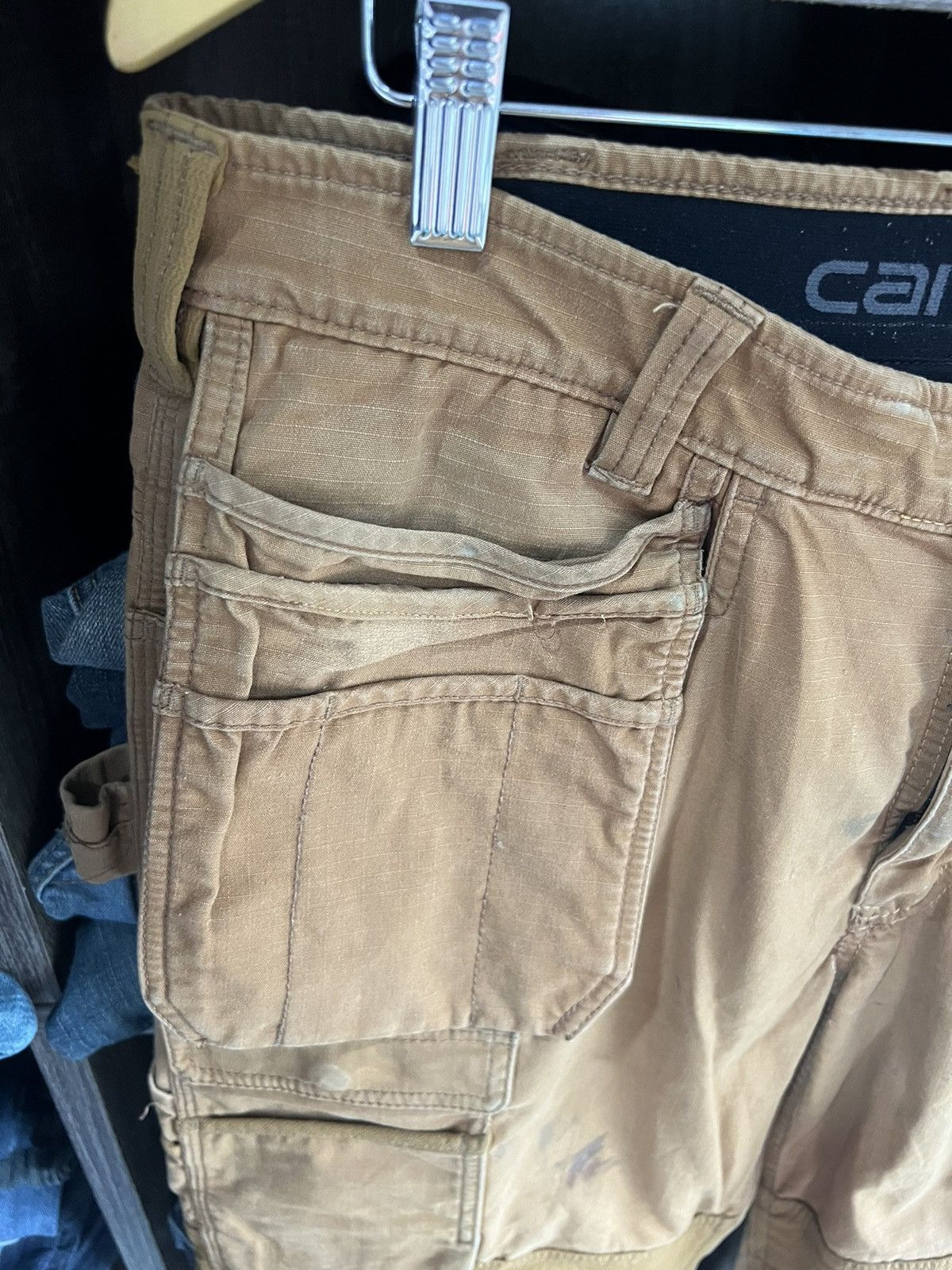Carhartt 🔥Crazy Rare Carhartt Ripstop Multipockets Double Knee Size US 35 - 6 Thumbnail