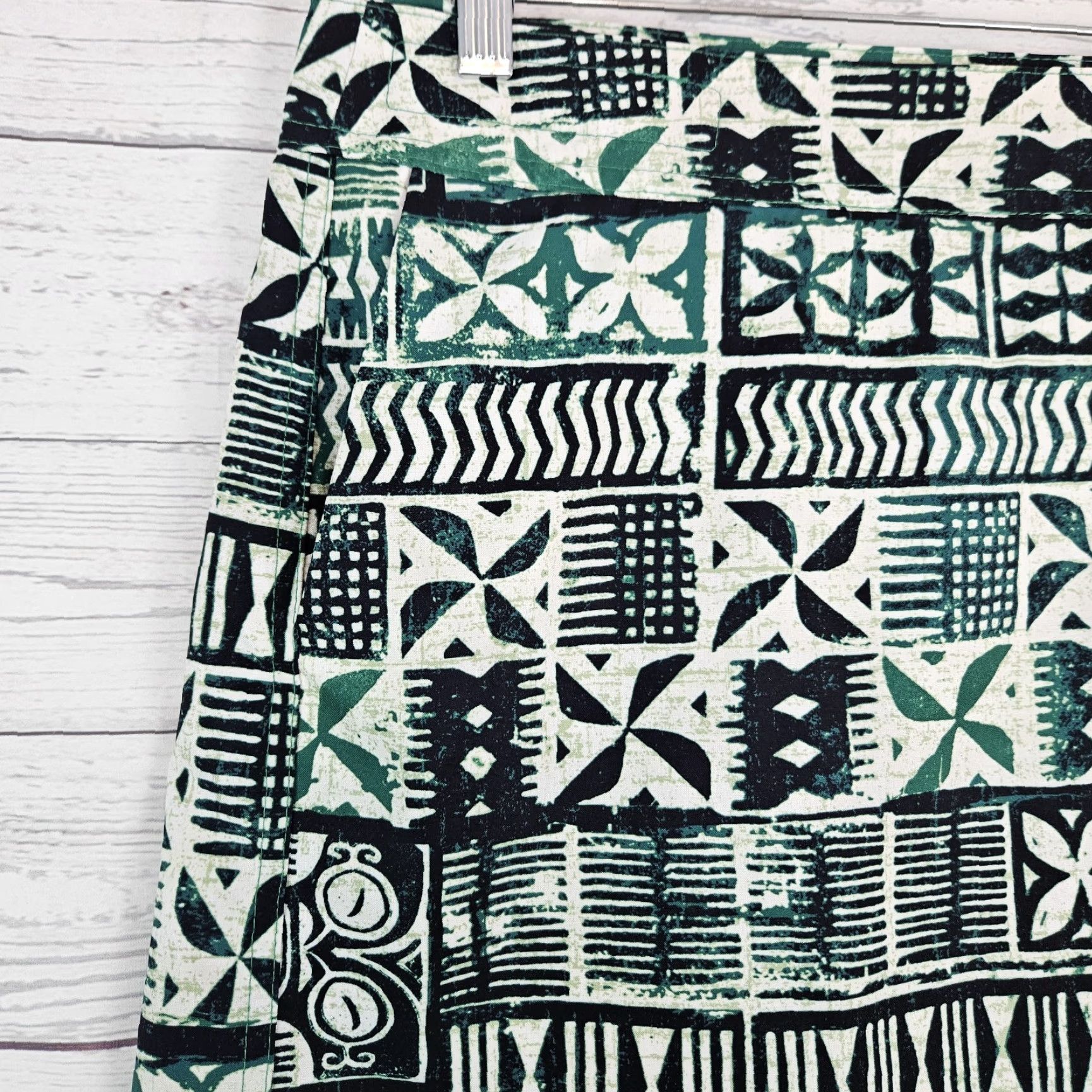 Vintage Rip Skirt Womens Wrap Skirt Sz Medium Green Pockets Size 32" / US 10 / IT 46 - 2 Thumbnail