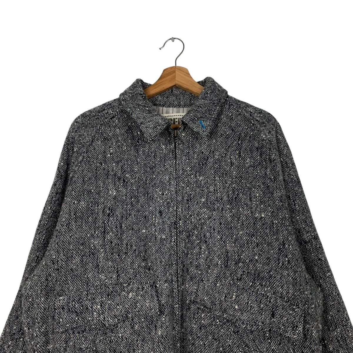 Japanese Brand SCENE Wool Collared Casual Bomber Jacket #2076-C90 Size US L / EU 52-54 / 3 - 2 Thumbnail
