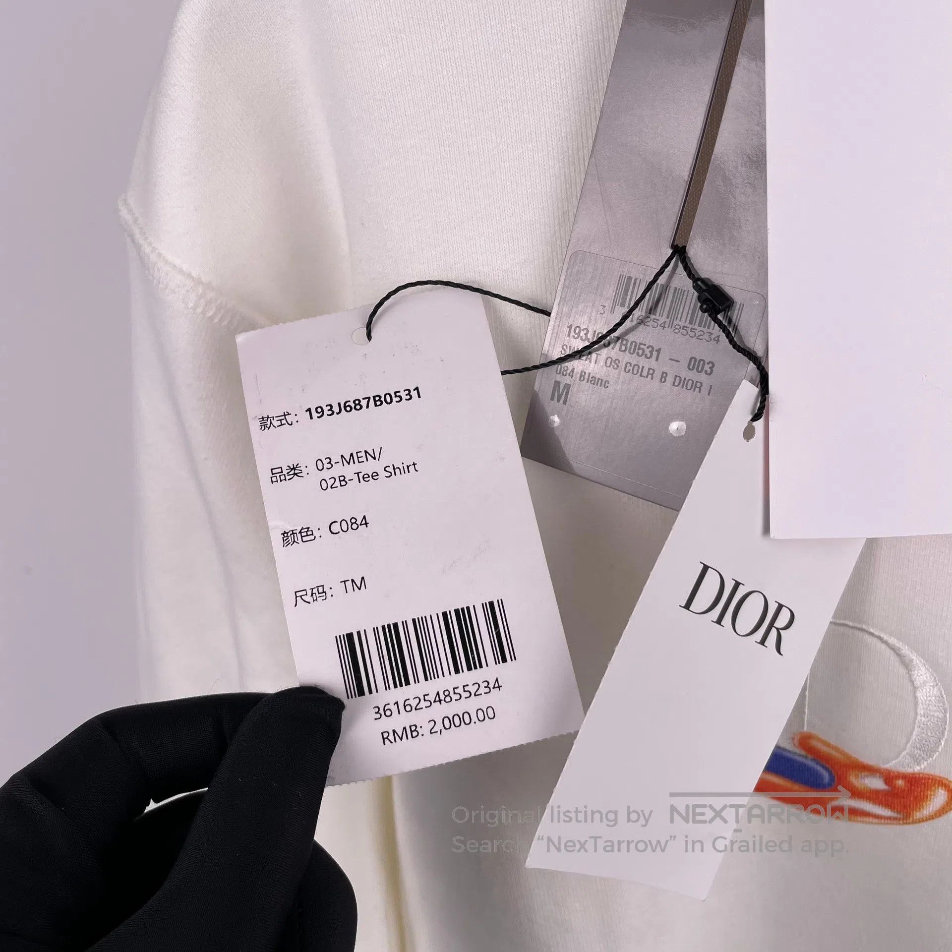 Dior Dior White logo letter embroidered sweatshirt size M| Size US M / EU 48-50 / 2 - 8 Thumbnail
