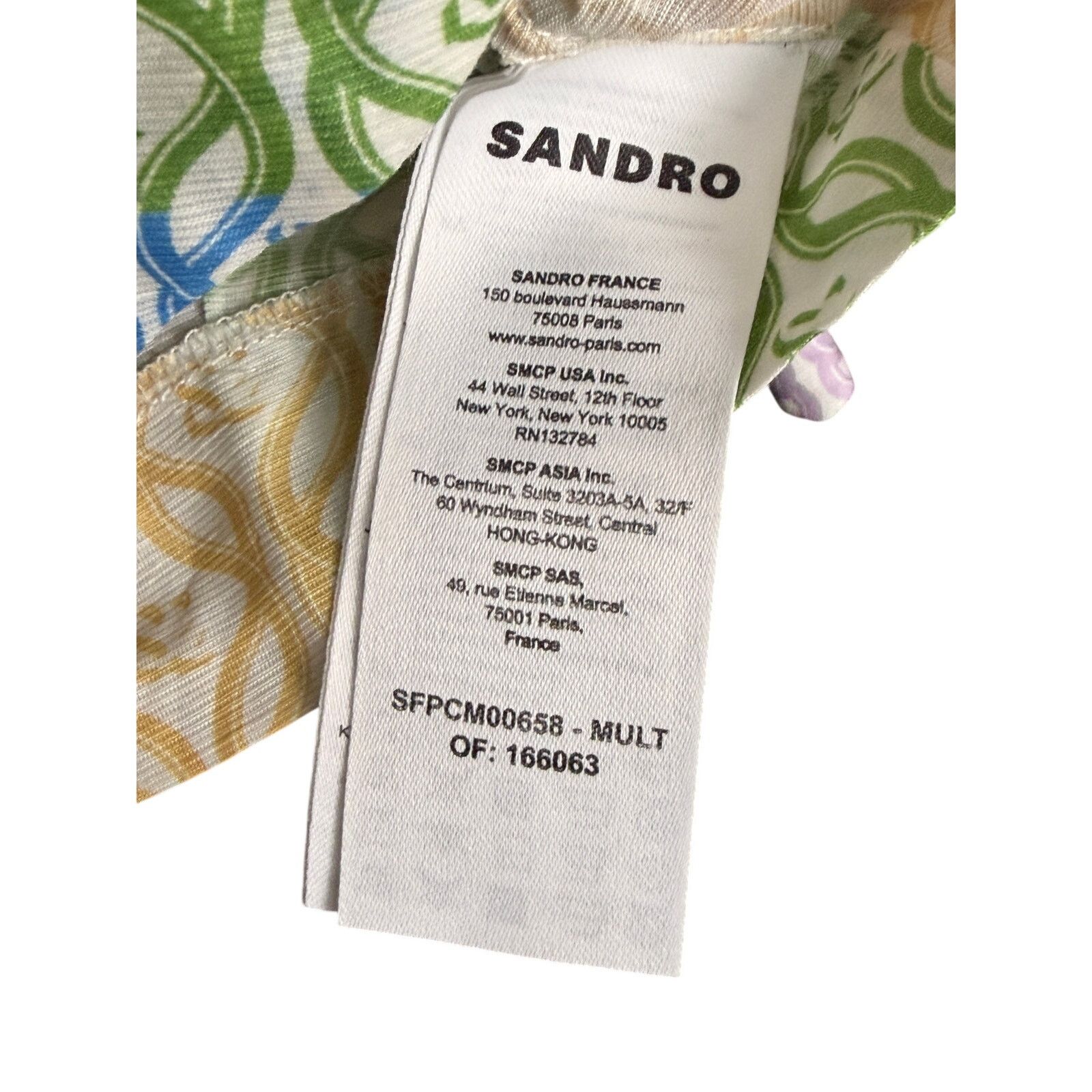 Sandro Sandro Leona Multicolor Square SS Logo Crop Top Luxury S Size S / US 4 / IT 40 - 4 Thumbnail