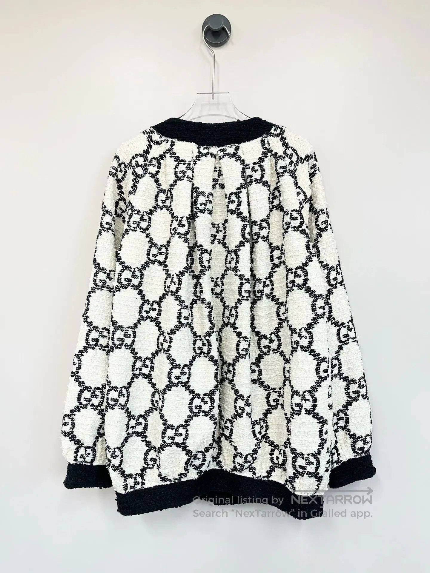 Gucci Guicci Black and White Classic Double G Embossed Tweed Jac Size XS / US 0-2 / IT 36-38 - 2 Thumbnail