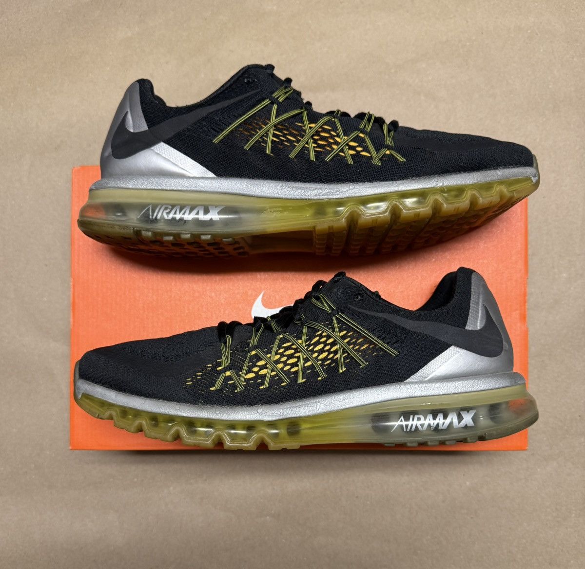 Nike Nike Air Max 2015 Volt men’s running shoes size 14 Rare! Size US 14 / EU 47 - 1 Thumbnail