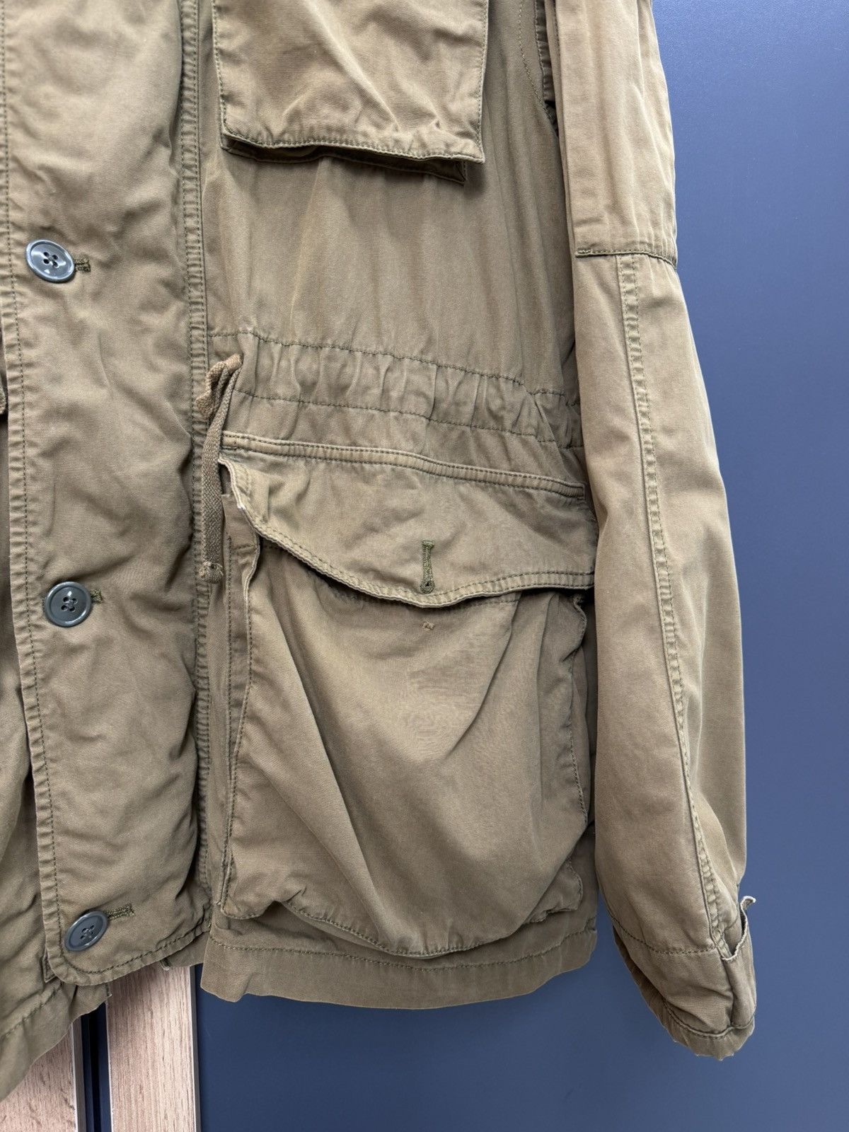 Wallace & Barnes Wallace & Barnes Olive Field Jacket Hooded Military Style Size US XXL / EU 58 / 5 - 7 Thumbnail