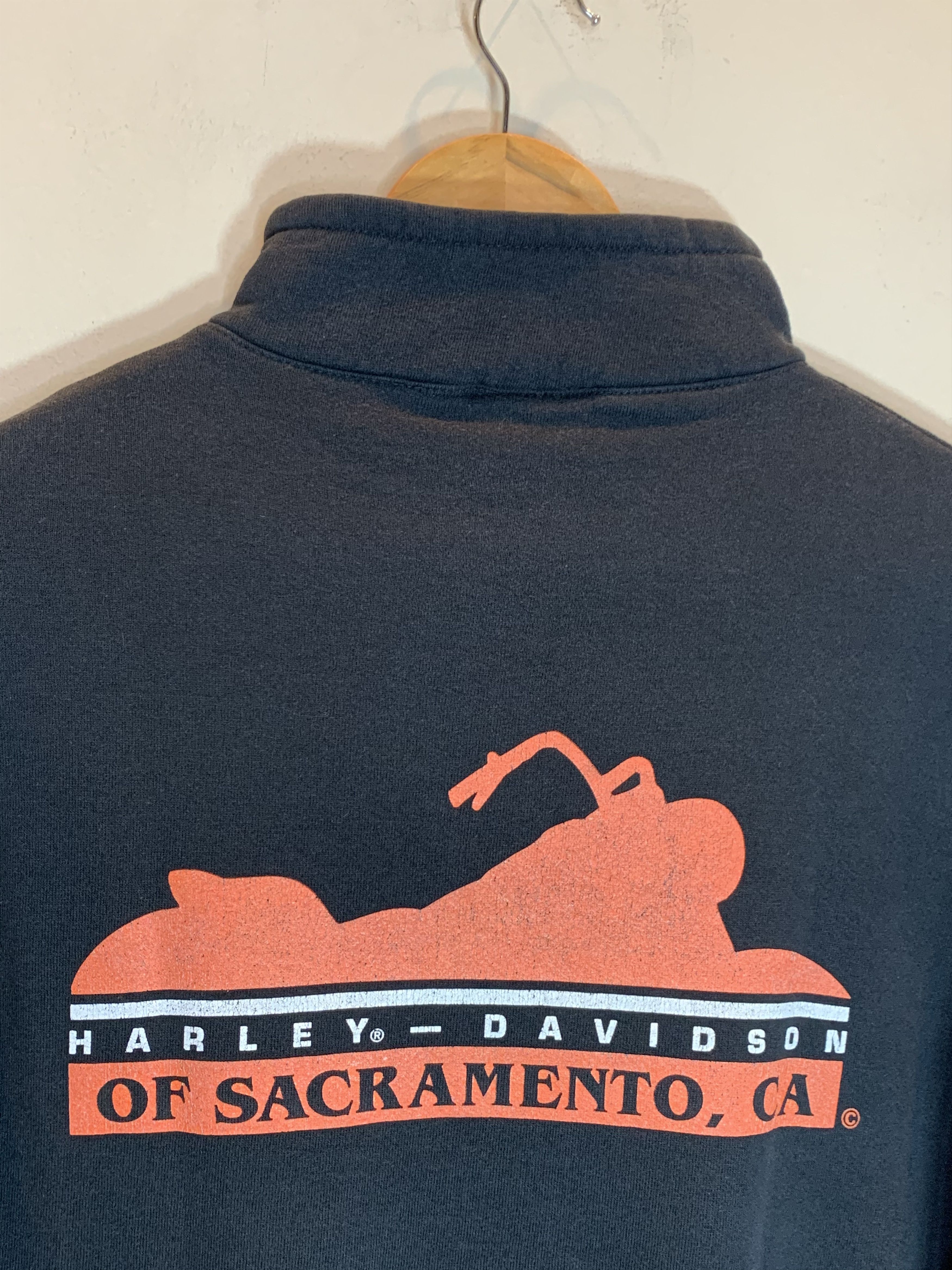 Harley Davidson RARE Vintage 90s Harley Davidson Moto Quarter Zip Sweatshirt Size US L / EU 52-54 / 3 - 4 Thumbnail