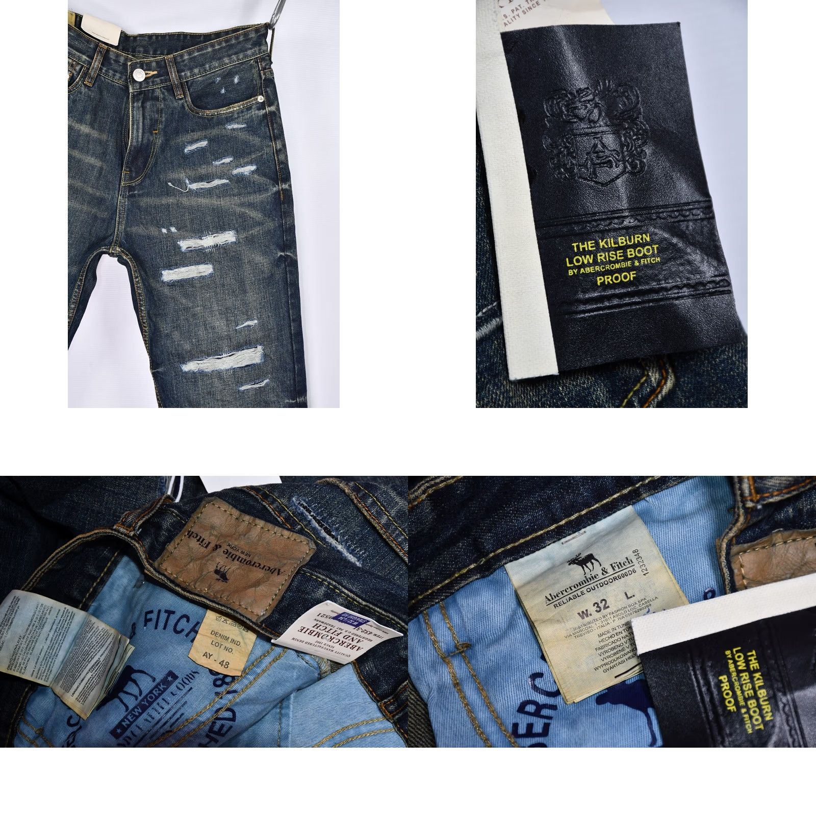 Abercrombie & Fitch VTG Abercrombie & Fitch The Kilburn Low Rise Bootcut Jeans Mens W32 L32 Blue Size US 32 / EU 48 - 8 Thumbnail