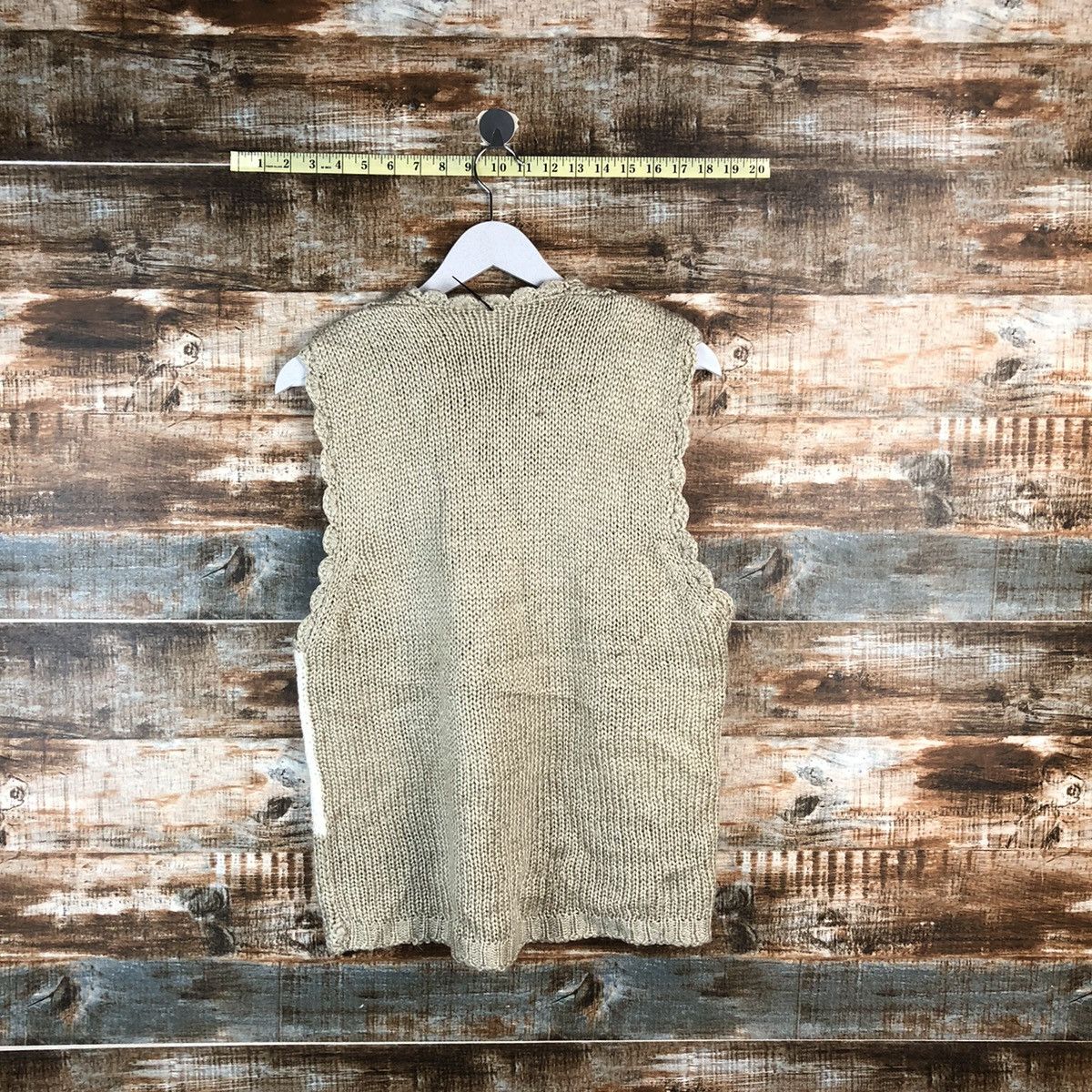Homespun Knitwear × Japanese Brand Japan handmade Brown Vest Knitwear #A1948 Size M / US 6-8 / IT 42-44 - 10 Thumbnail