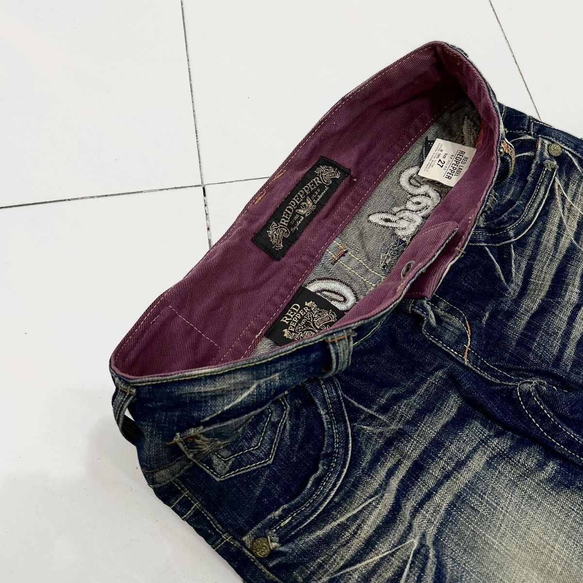 Japanese Brand Red Pepper Gold Label Bootcut Jeans - Wing Embroidery Size 32" / US 10 / IT 46 - 5 Thumbnail