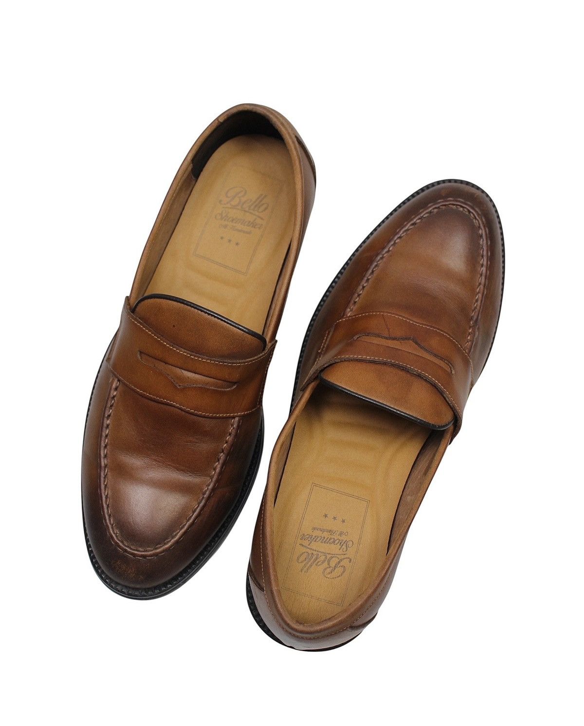 Vintage 2010S BELLO SHOEMAKER HANDMADE PENNY LOAFERS Size US 8 / EU 41 - 4 Thumbnail
