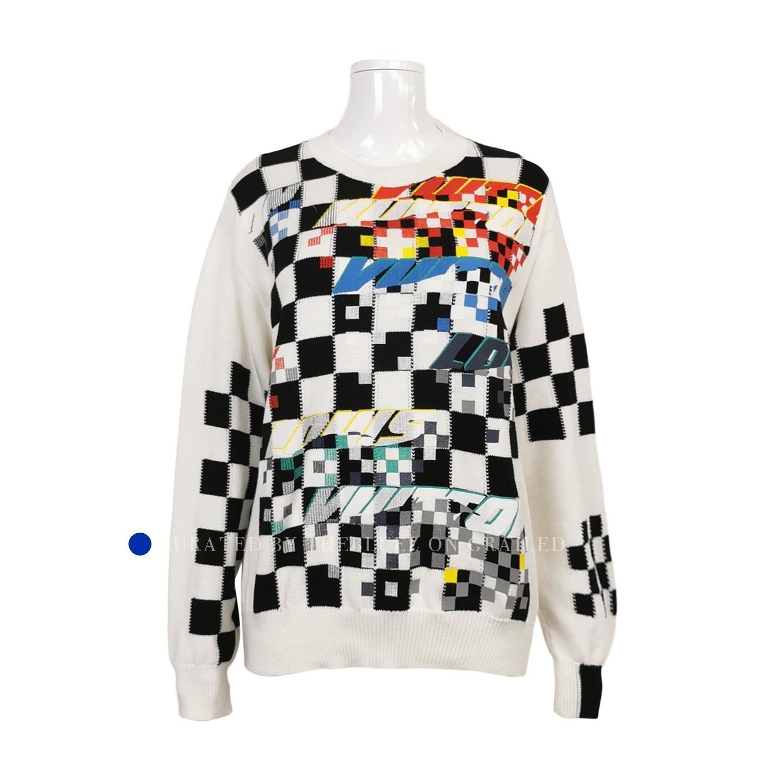Louis Vuitton Colorful Checkerboard Graphic Crewneck Sweater Size US S / EU 44-46 / 1 - 1 Thumbnail
