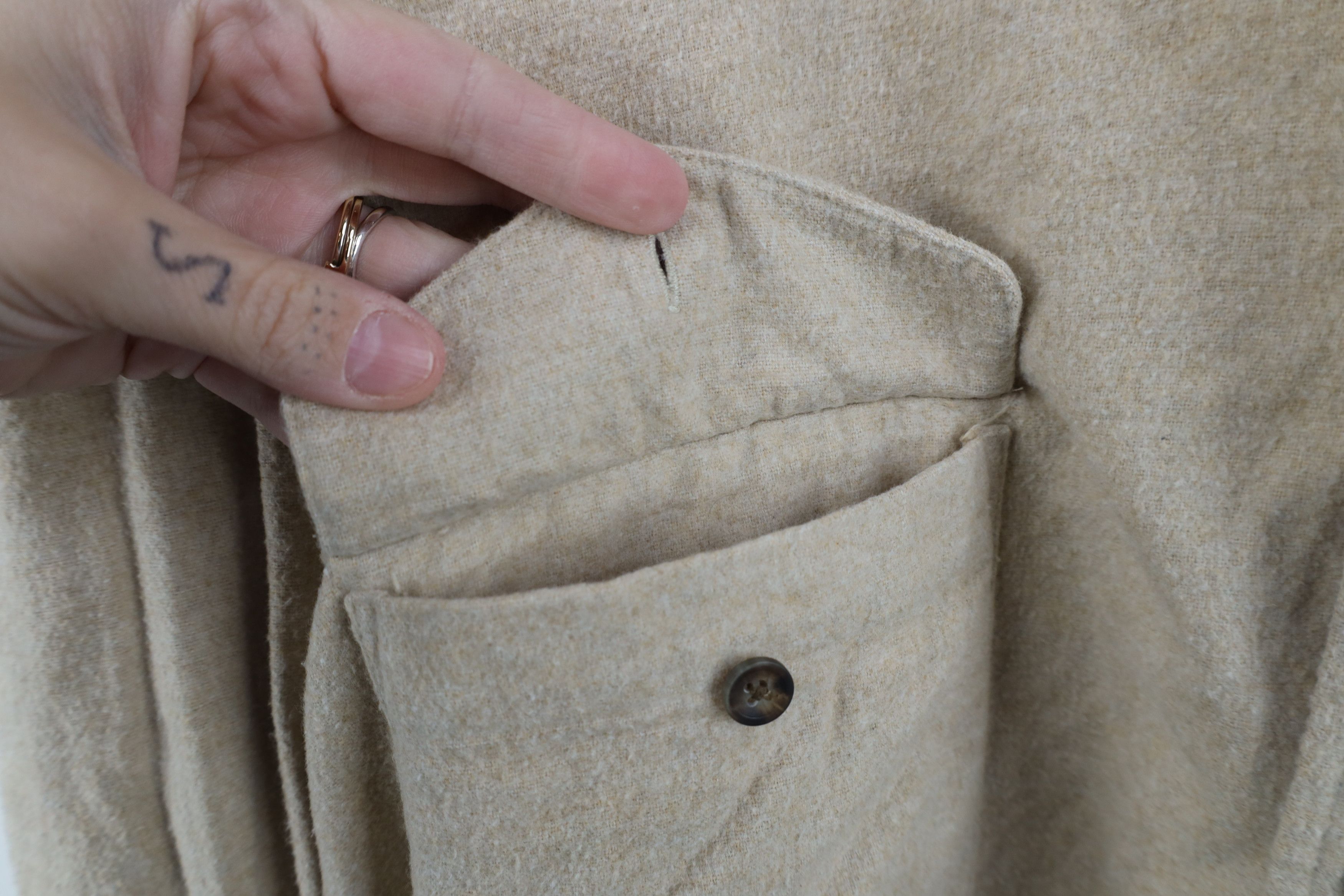 Vintage Vintage 90s Streetwear Faded Chamois Cloth Button Down Shirt Size US XXL / EU 58 / 5 - 4 Thumbnail