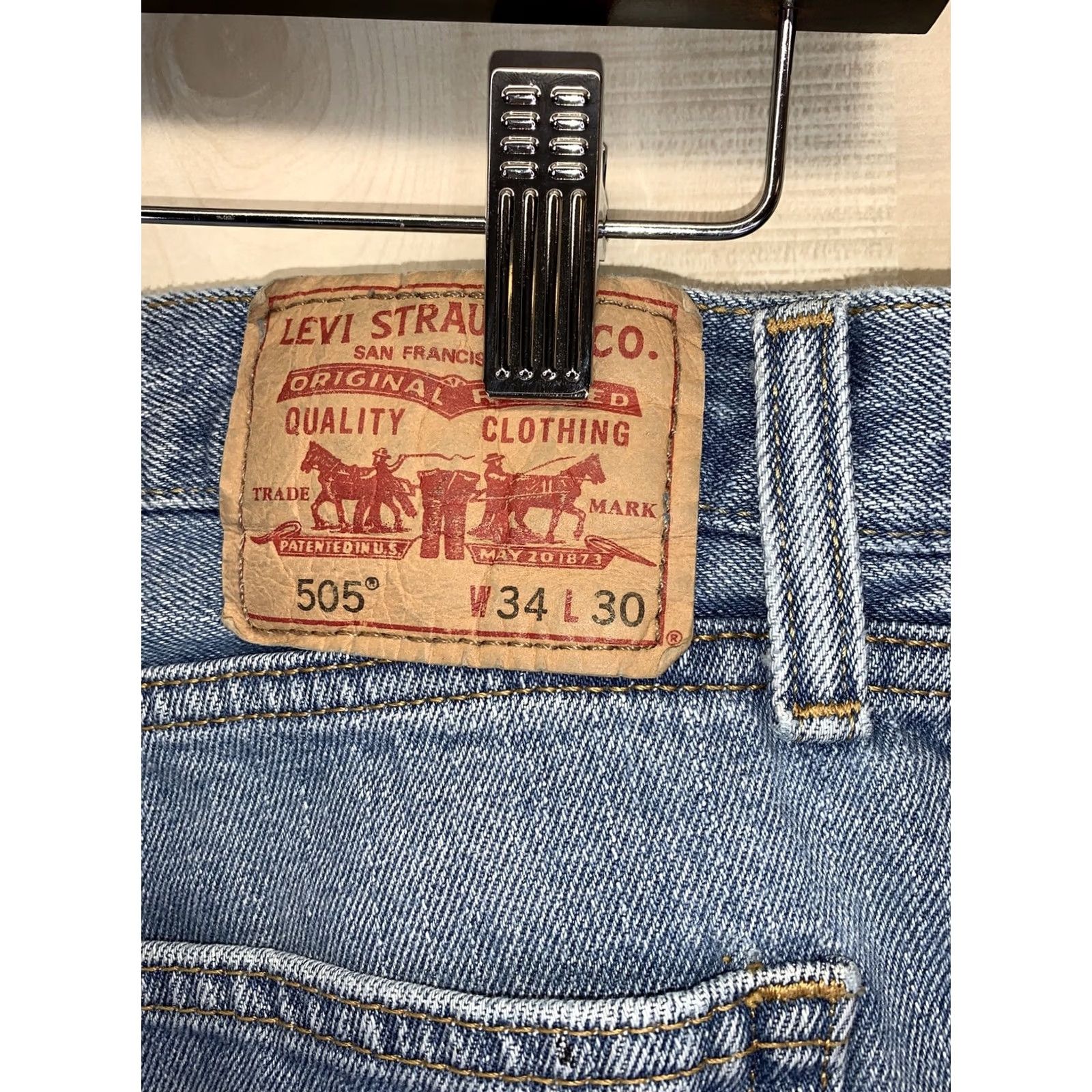 Levi's VINTAGE Levi’s Jeans Men 505 34x30 Blue Denim 5-Pocket Straight Size US 34 / EU 50 - 7 Thumbnail
