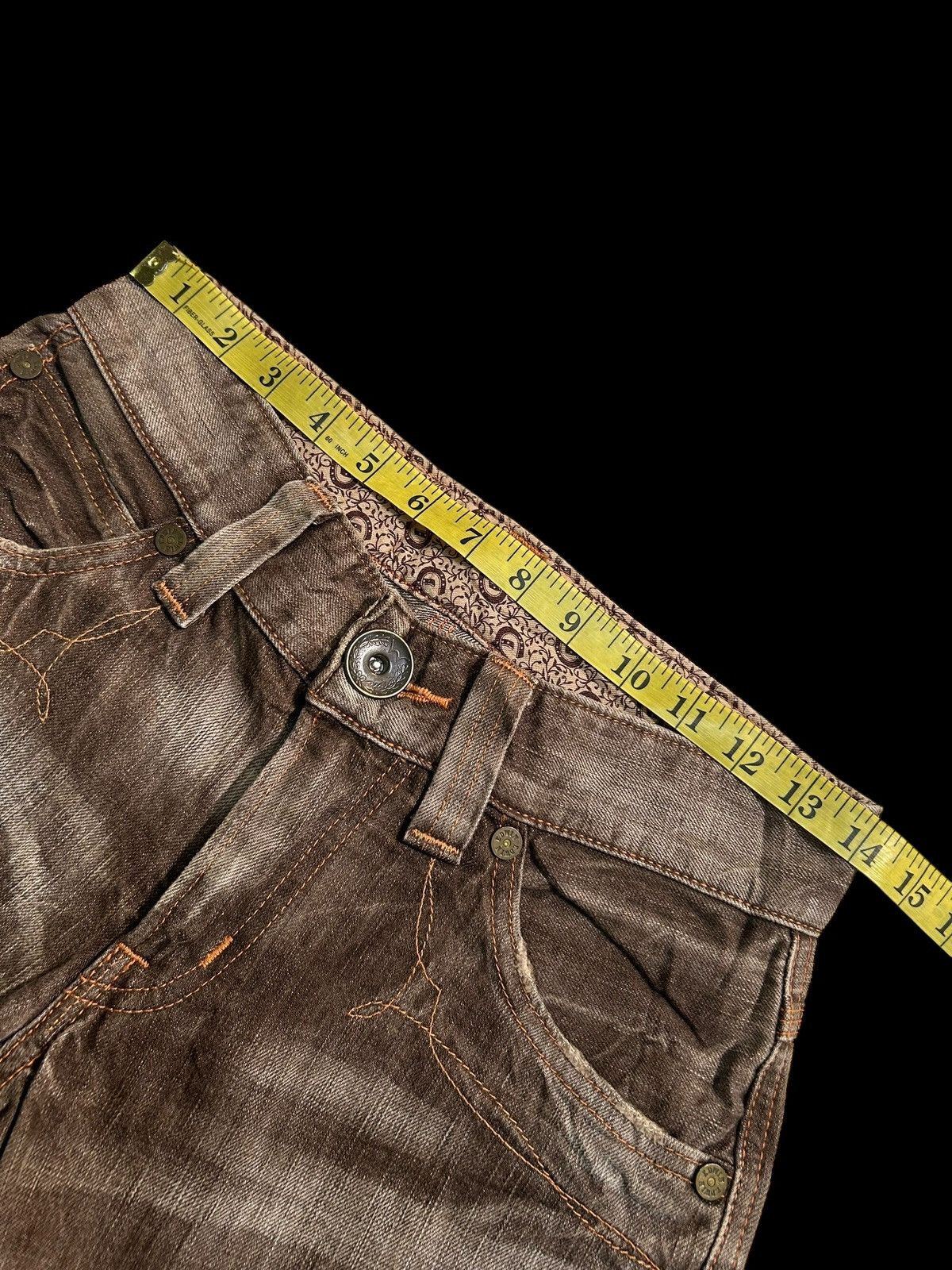 Edwin × Japanese Brand × Who Decides War VINTAGE EDWIN503 RUSTY FADED MUD WASH DENIM JEANS RARE Size US 28 / EU 44 - 11 Thumbnail