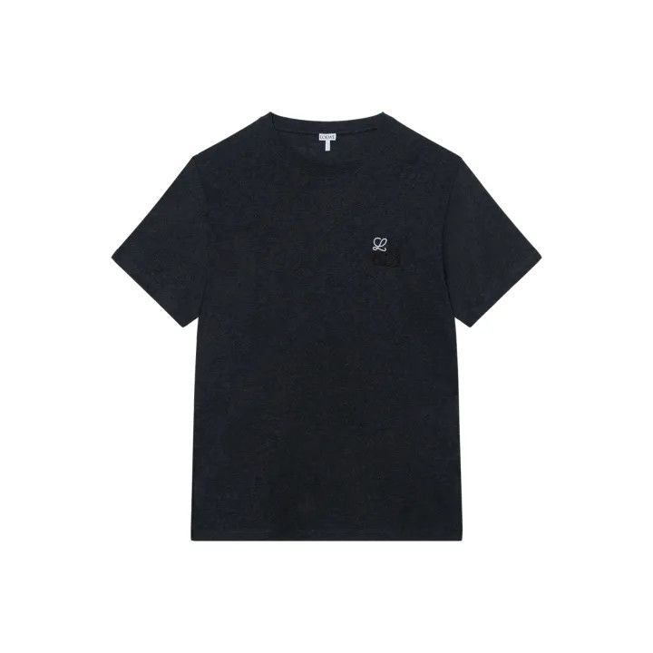 Loewe Loewe FW23 Logo Embroidered T-Shirt Black Size US M / EU 48-50 / 2 - 1 Thumbnail