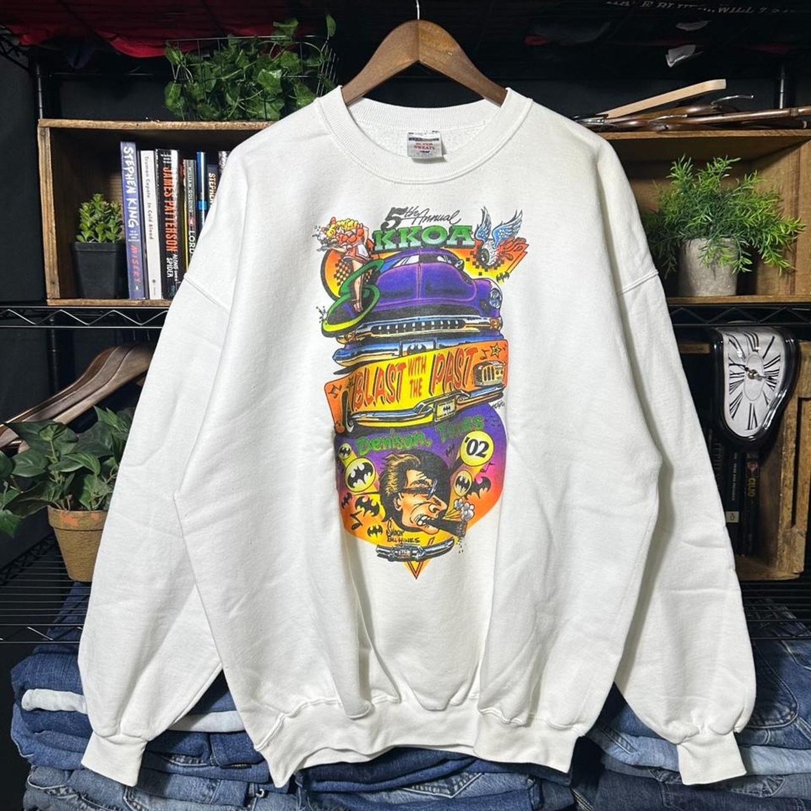 Jerzees Vintage Y2K Blast With The Past Car Show Crewneck Sweatshirt Size US XXL / EU 58 / 5 - 1 Thumbnail