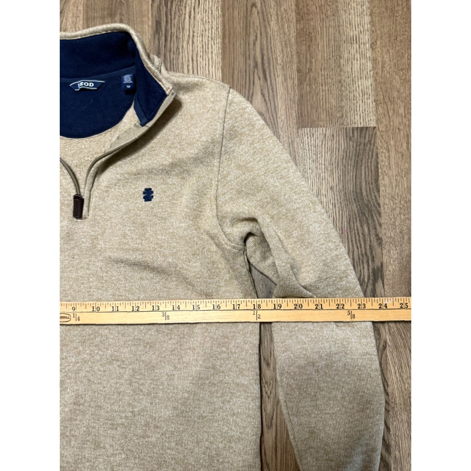 Izod IZOD Sweater Men’s Size Small Tan 1/4 Zipper Pullover Long Sleeve Casual Knits Size US S / EU 44-46 / 1 - 7 Thumbnail