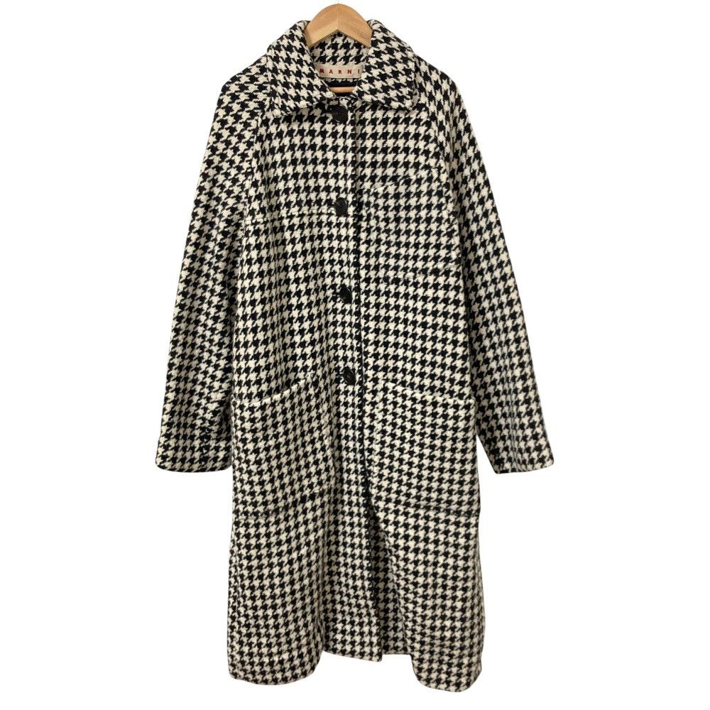 Marni Marni Marni Houndstooth Wool Coat Textile Outerwear DUTY FREE for USA Size ONE SIZE - 1 Thumbnail