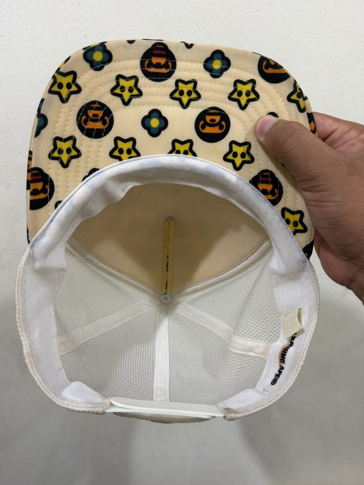 Bape VTG Bape Milo Monogram Distress Mesh Cap Size ONE SIZE - 5 Thumbnail