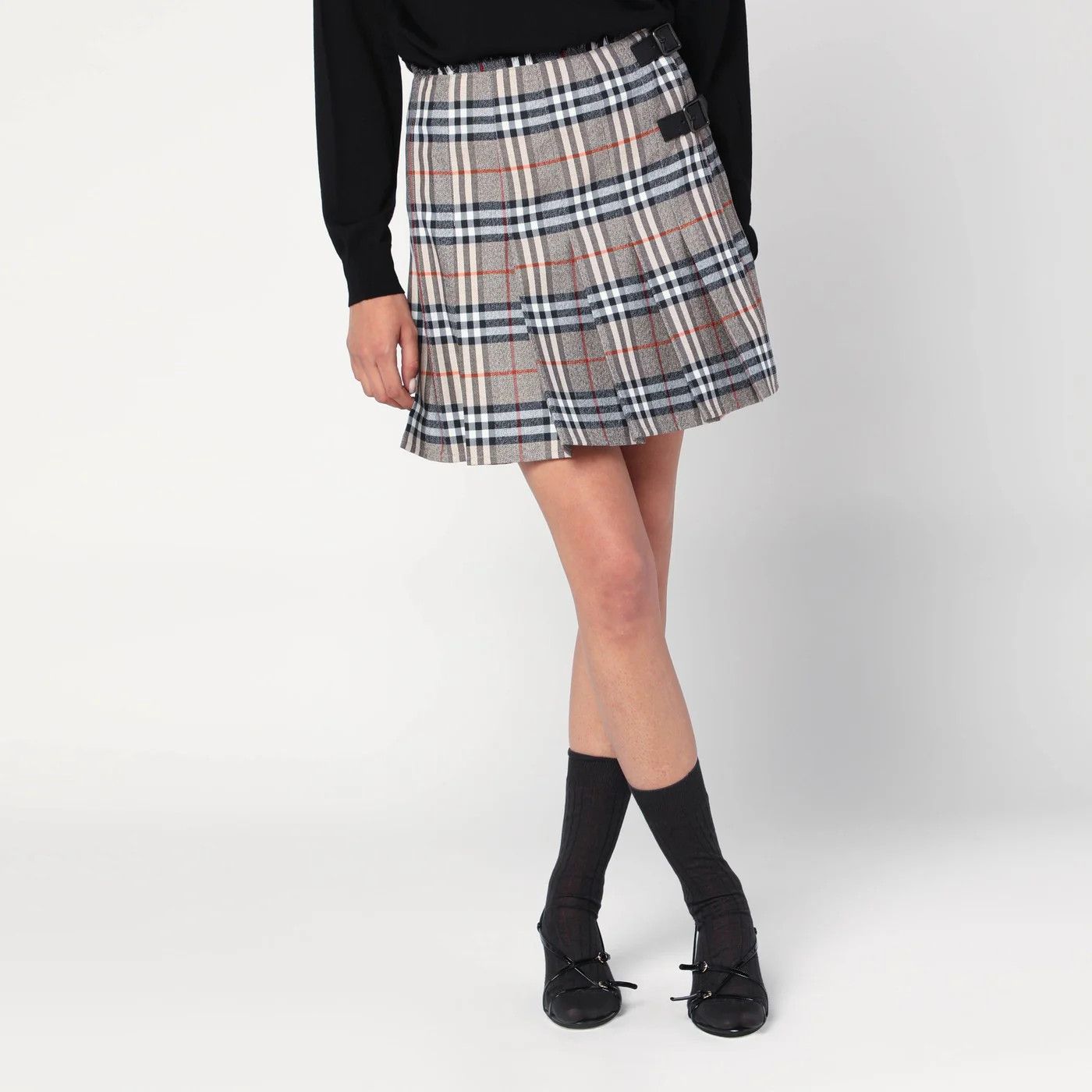 Burberry o1d2blof0426 Wool Mini Skirt in Multicolor Size 28" / US 6 / IT 42 - 5 Thumbnail
