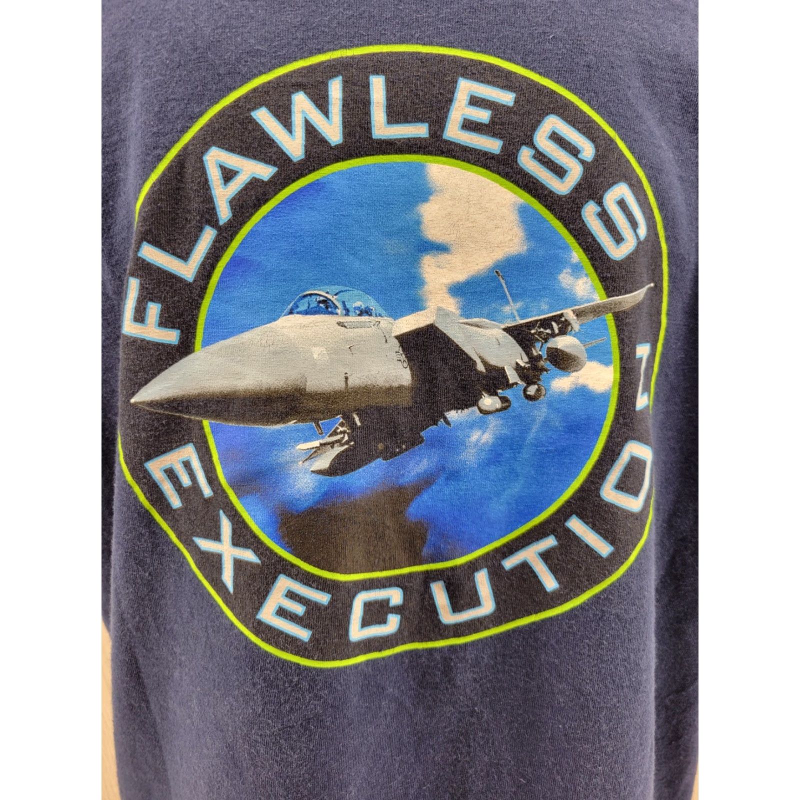 Port & Company Port & Company Afterburnner Flawless Execution Shirt Blue Jet Fighter Men's XL T-Shirt Short Sleeve Cotton Regular Size US XL / EU 56 / 4 - 7 Thumbnail