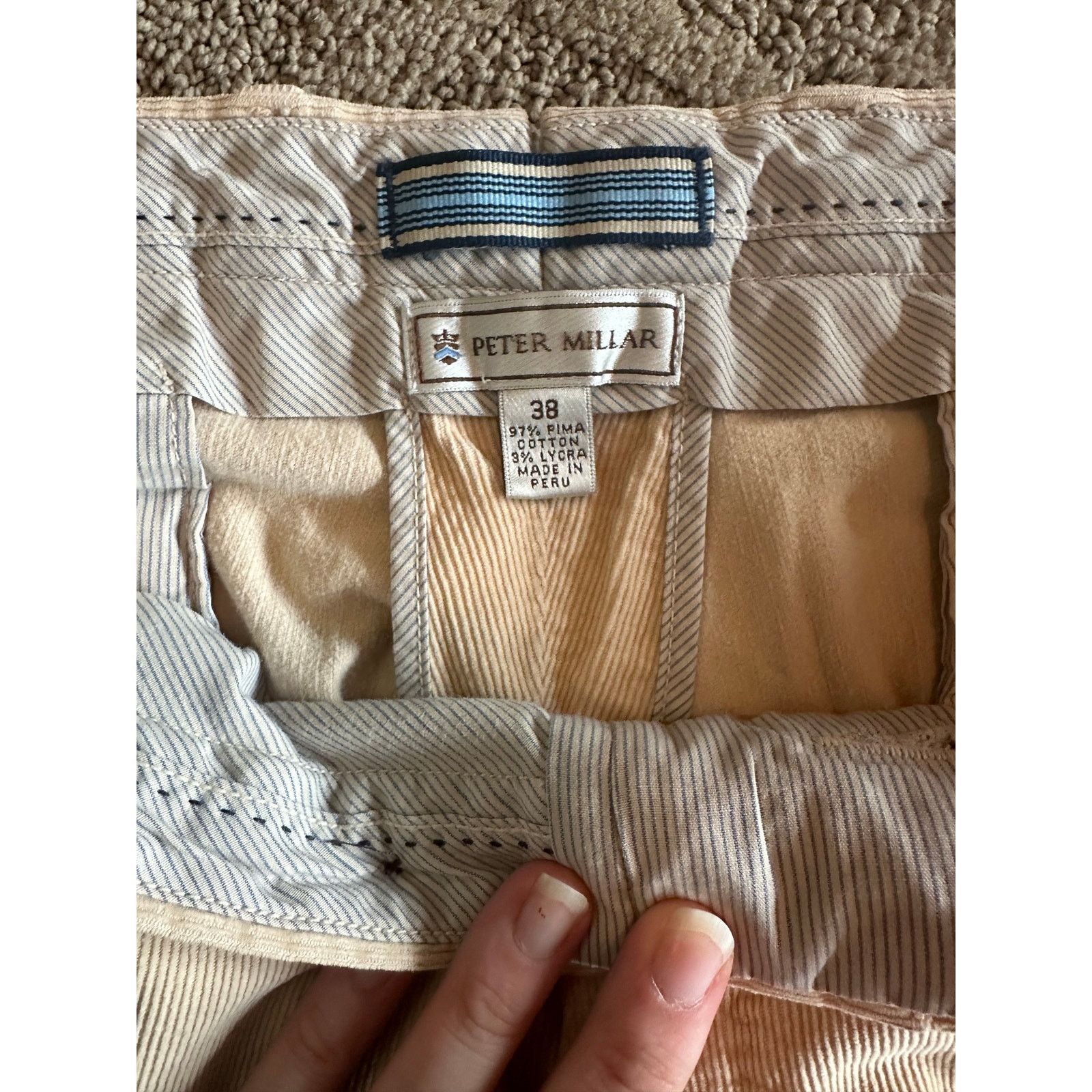 Peter Millar Peter Millar Corduroy Pants khaki mens size 38 Size US 38 / EU 54 - 2 Thumbnail