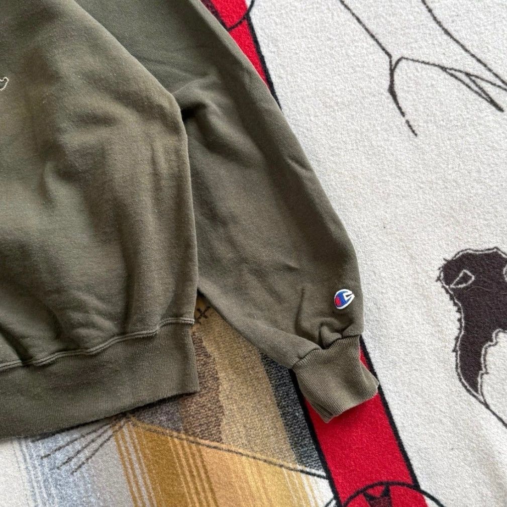 Champion VINTAGE Champion Embroidered Crewneck Sweatshirt Men XL Brown 90s Crew Neck Long Sleeve Pullover Solid Sweatshirt Regular Fit World Mexico Size US XL / EU 56 / 4 - 5 Thumbnail