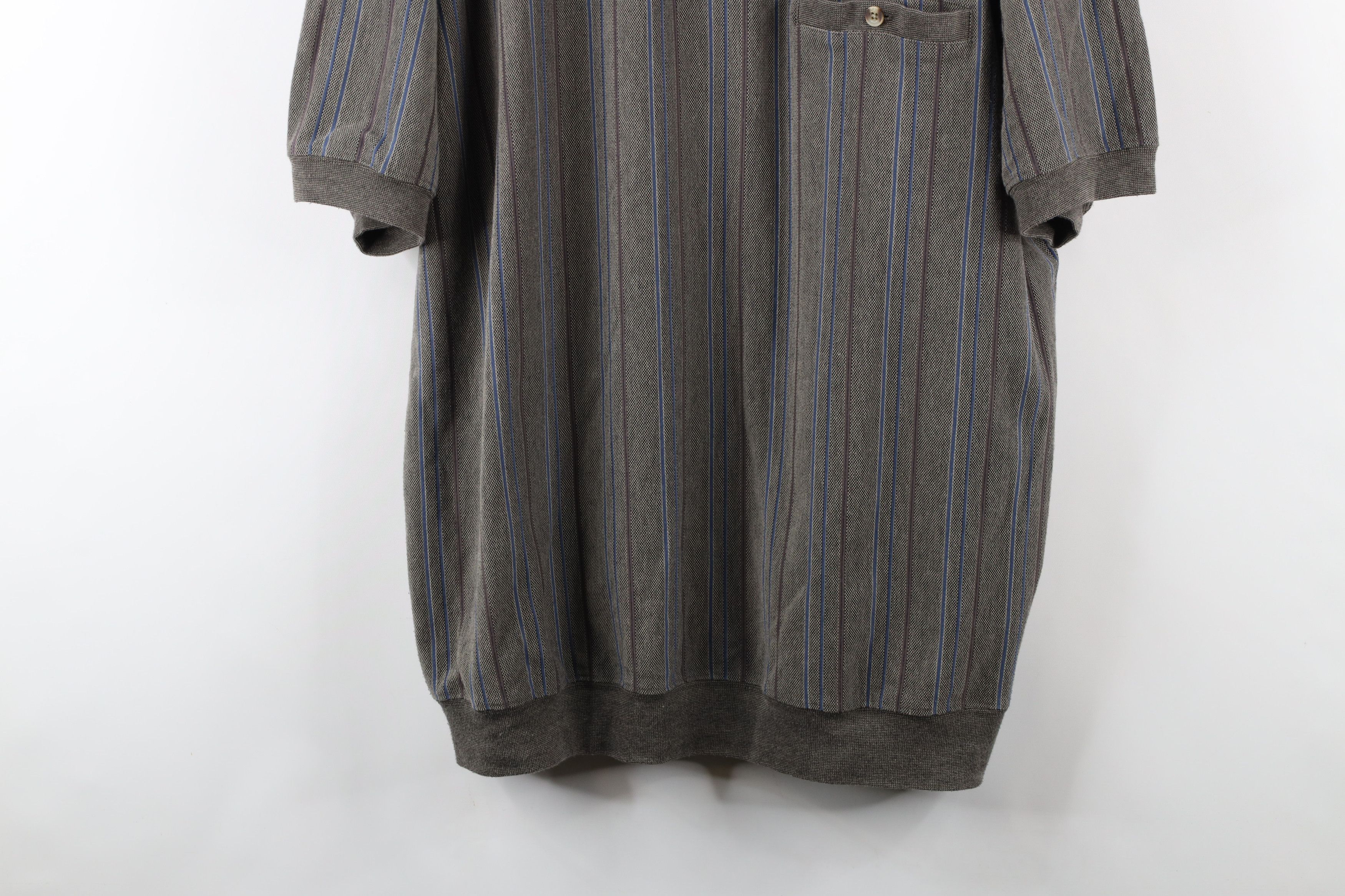 Vintage Vintage 90s Streetwear Striped Collared Pullover Polo Shirt Size US XXL / EU 58 / 5 - 3 Thumbnail