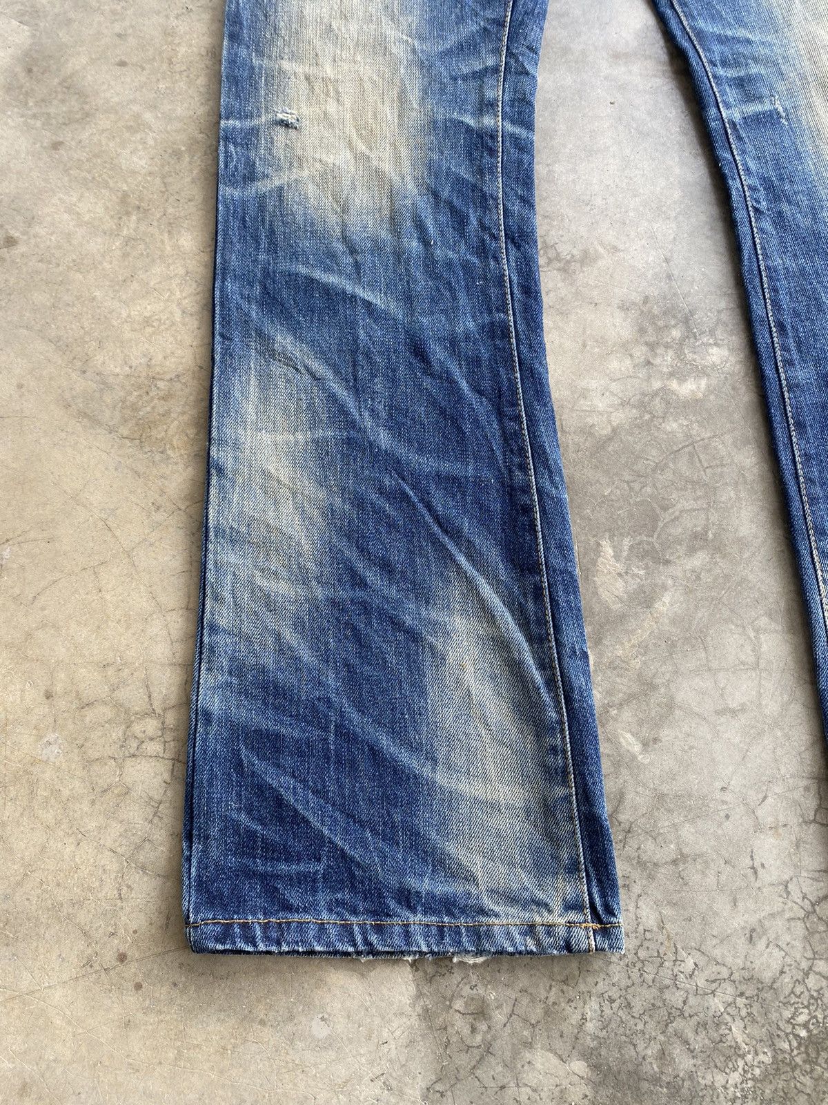 Hysteric Glamour × Japanese Brand × Tornado Mart Flare Jeans DPSR Mud Rusty Distressed Denim Size US 32 / EU 48 - 10 Thumbnail