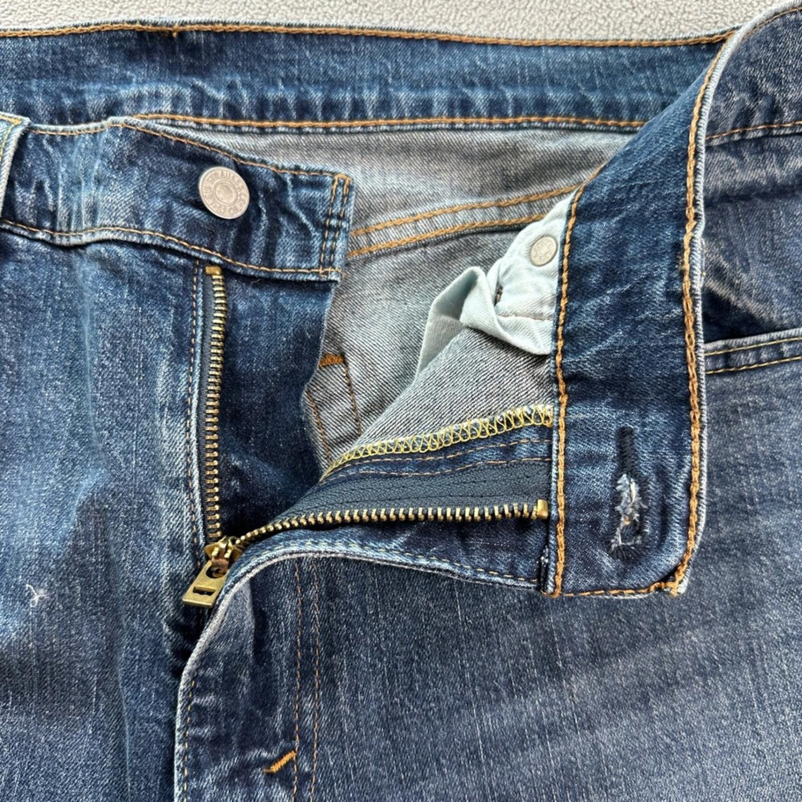 Levi's Levis 505 Jeans Regular Fit Mens 36x32 Blue Denim Straight Size US 36 / EU 52 - 5 Thumbnail