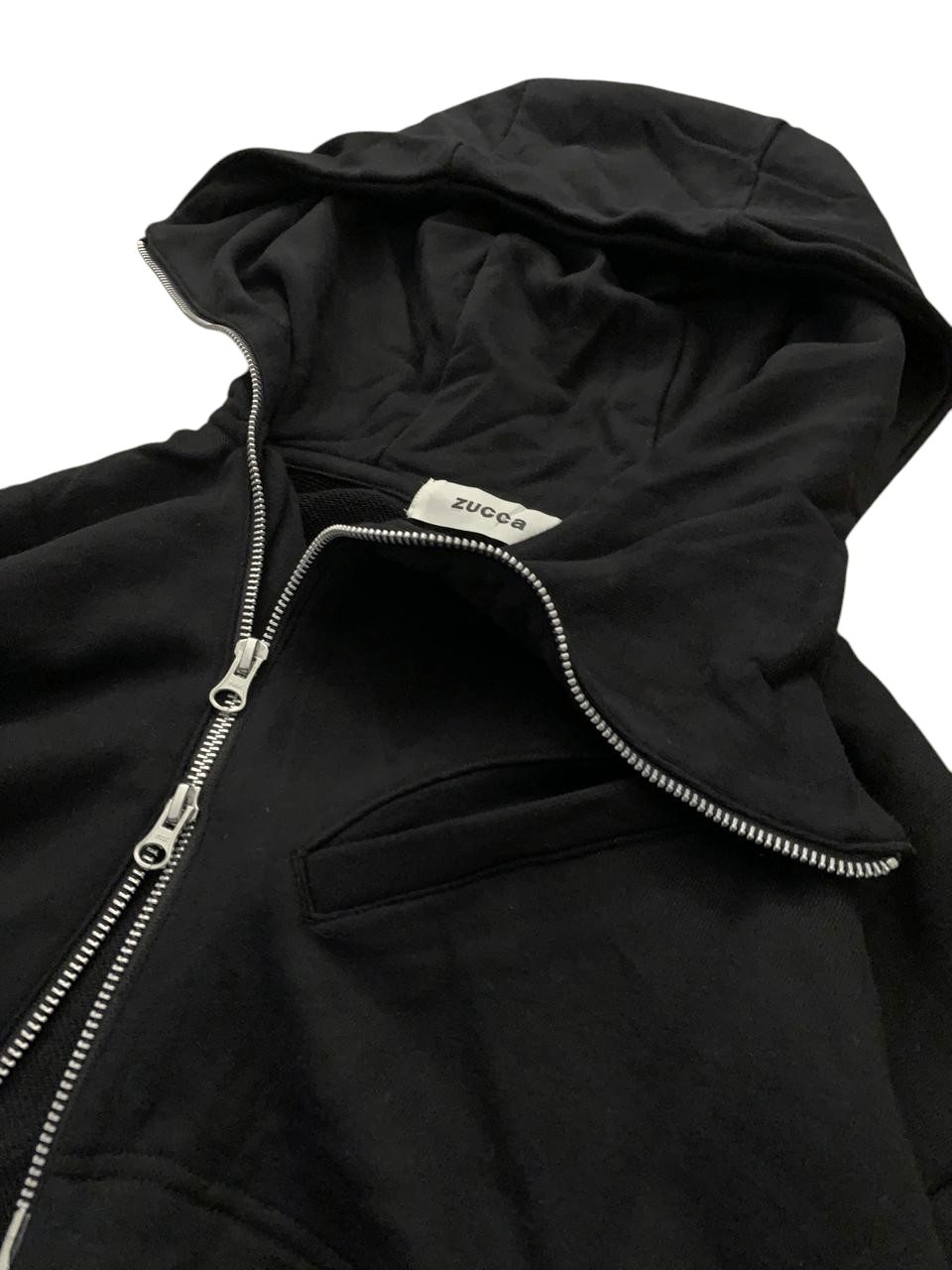 Issey Miyake Zucca • Cropped Asymmetrical Zip Hoodie Avant Garde Size US M / EU 48-50 / 2 - 2 Thumbnail