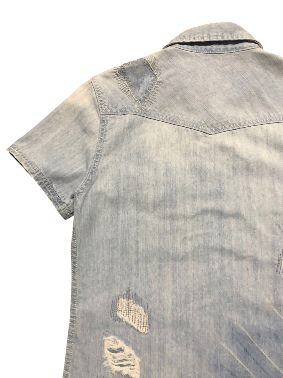 JACKROSE Jackrose Patchwork Denim Western Shirt Rare Design Size US S / EU 44-46 / 1 - 9 Thumbnail
