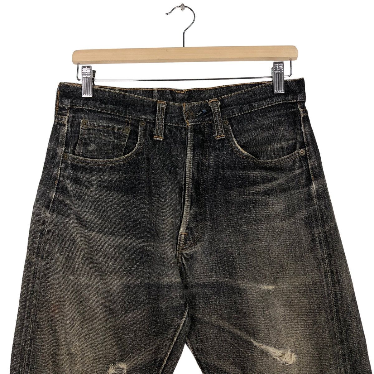 Hysteric Glamour 🔥Vtg Denime Japan Distressed Denim Jeans Punk Wear Size US 30 / EU 46 - 3 Thumbnail