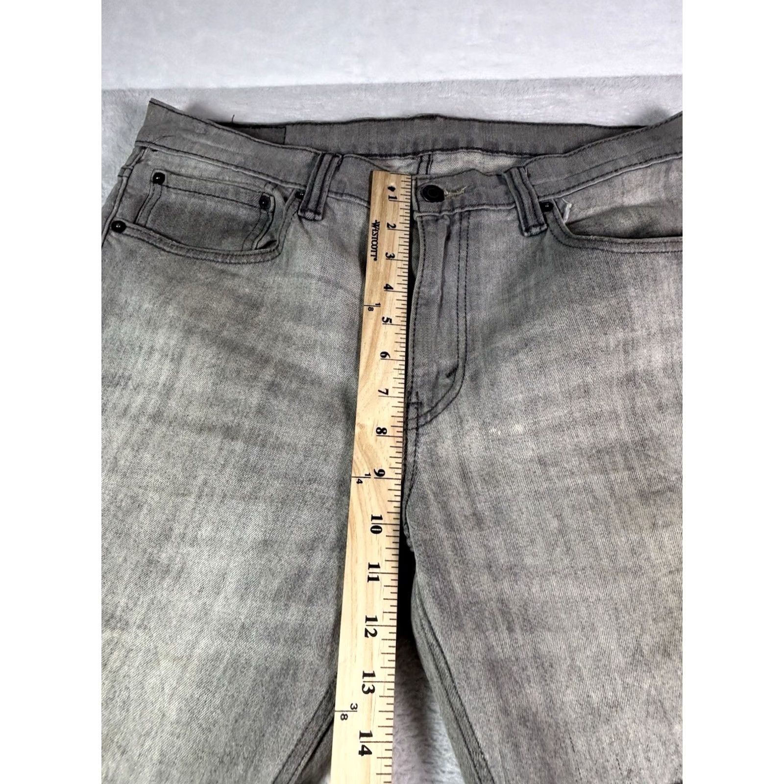 Levi's Levi's 511 Jeans Slim Straight Regular 34x24 Gray Distressed 5-Pocket Denim Boys? No—Men 34x32 Size US 34 / EU 50 - 3 Thumbnail