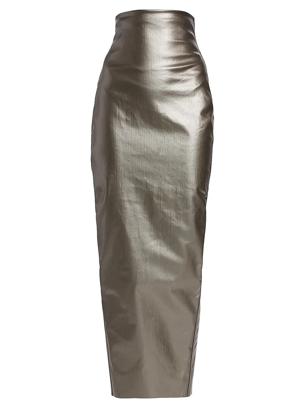 Rick Owens o1y0126 Denim Maxi Skirt in Silver Size 26" / US 2 / IT 38 - 1 Thumbnail