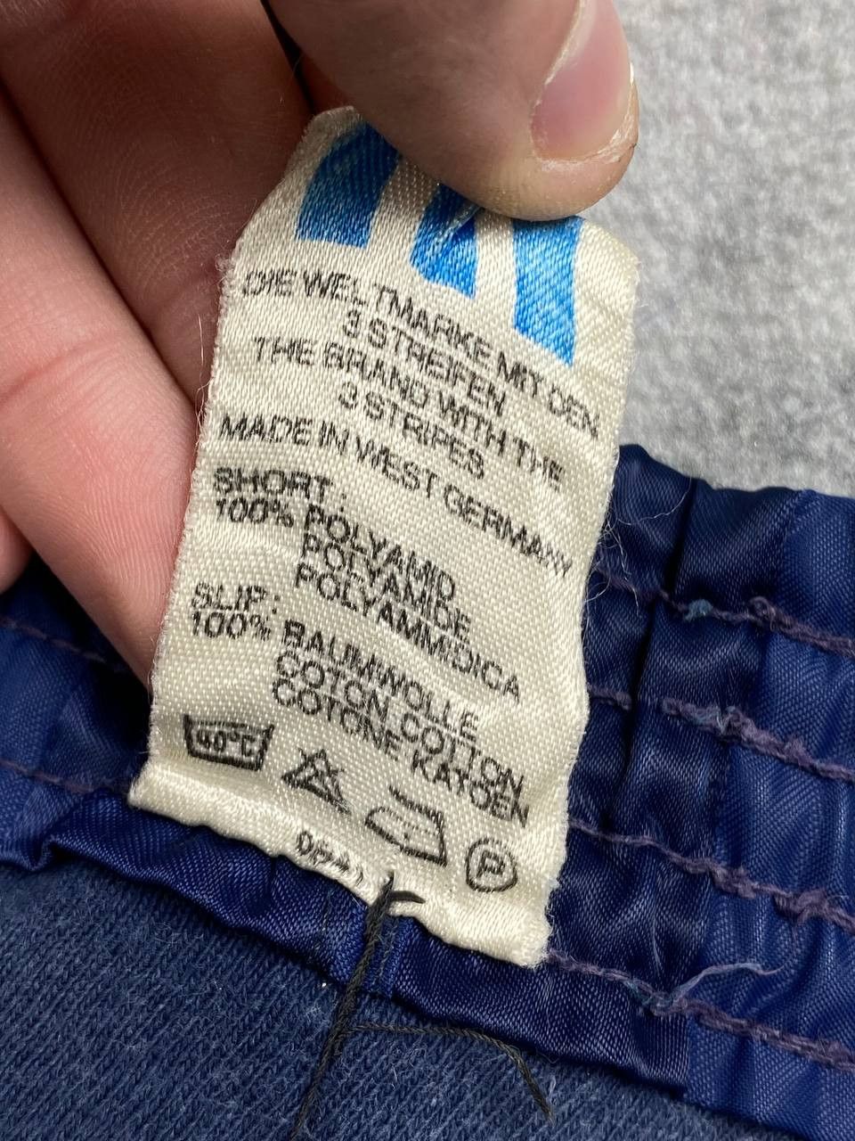 Adidas Vintage Adidas 80s West Germany Nylon Shorts Men Size L Blue Size US 34 / EU 50 - 6 Thumbnail