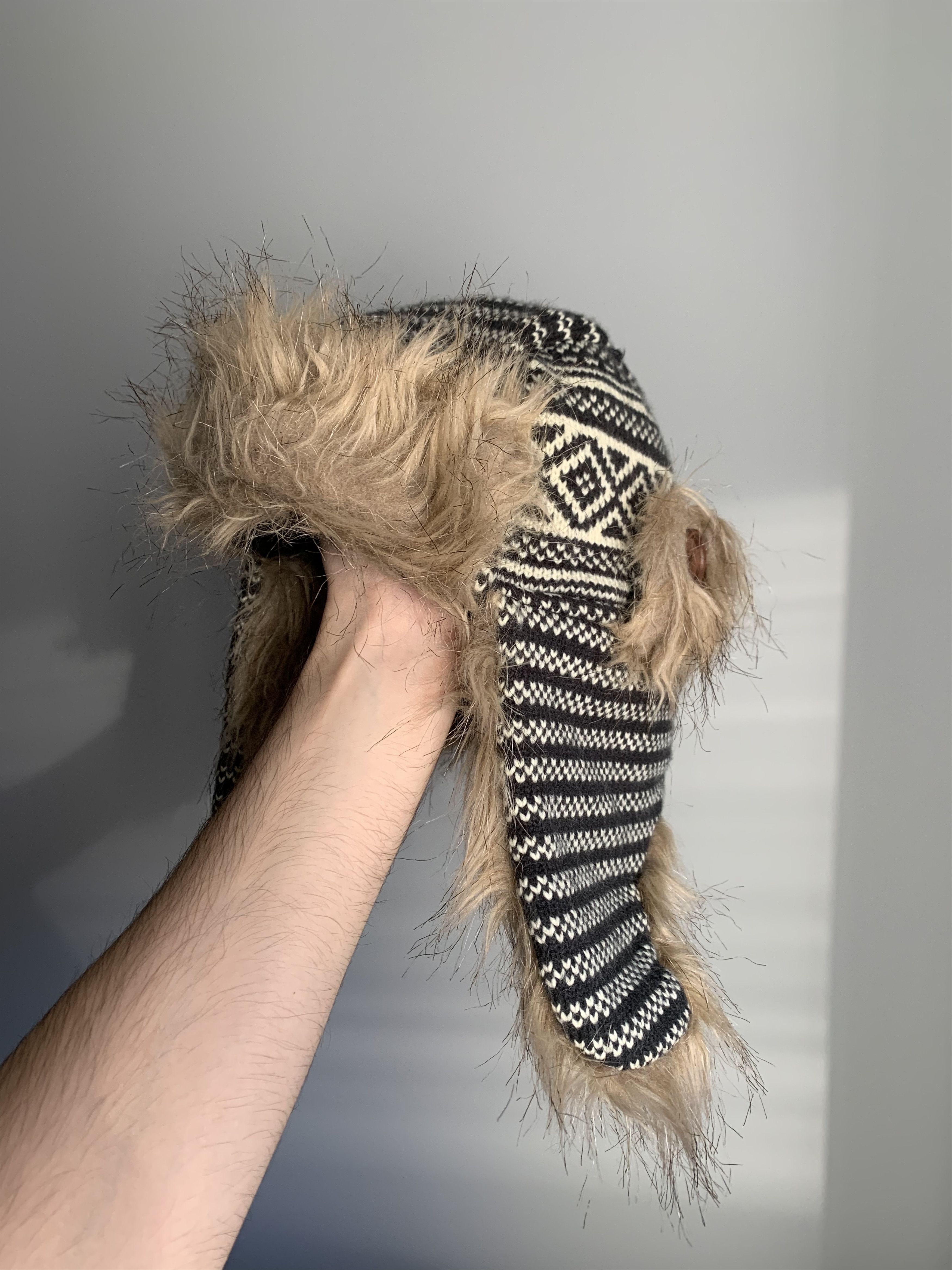 Japanese Brand Vintage Y2K USHANKA Mohair Fuzzy 90’s Winter Hat Asap Size ONE SIZE - 3 Thumbnail