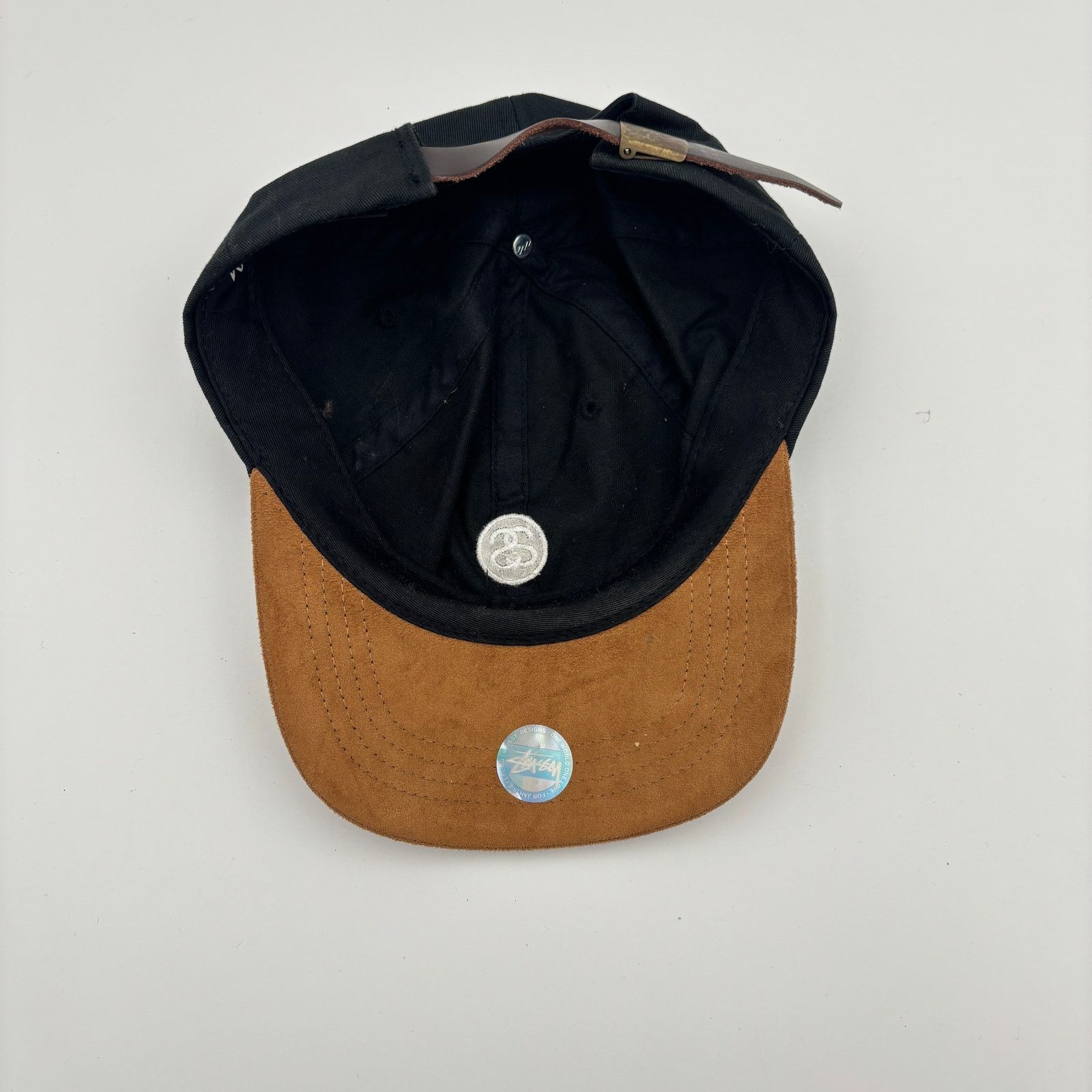 Rare Stussy Mini SS Suede Visor Cap Adjustable Strapback
