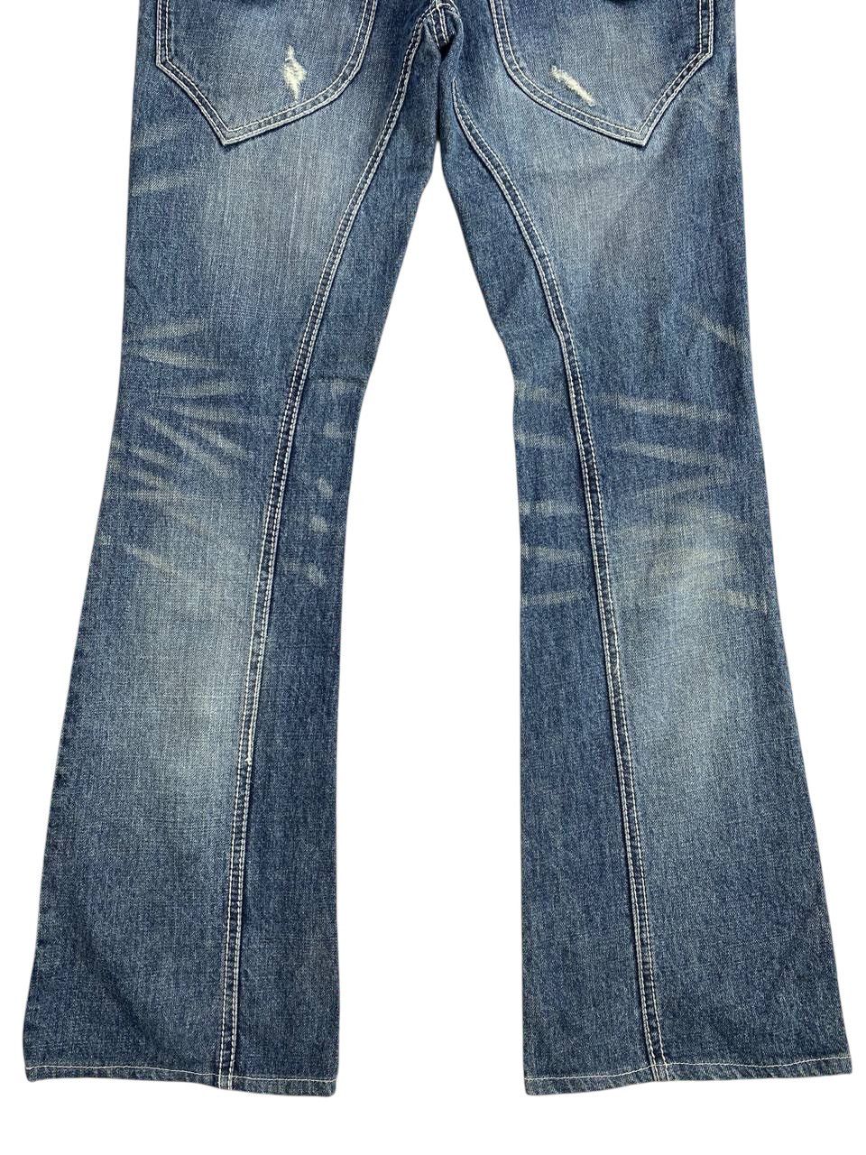 JACKROSE 2000’s Y2K Jackrose Distressed Repaired Flared Denim Size US 30 / EU 46 - 12 Thumbnail