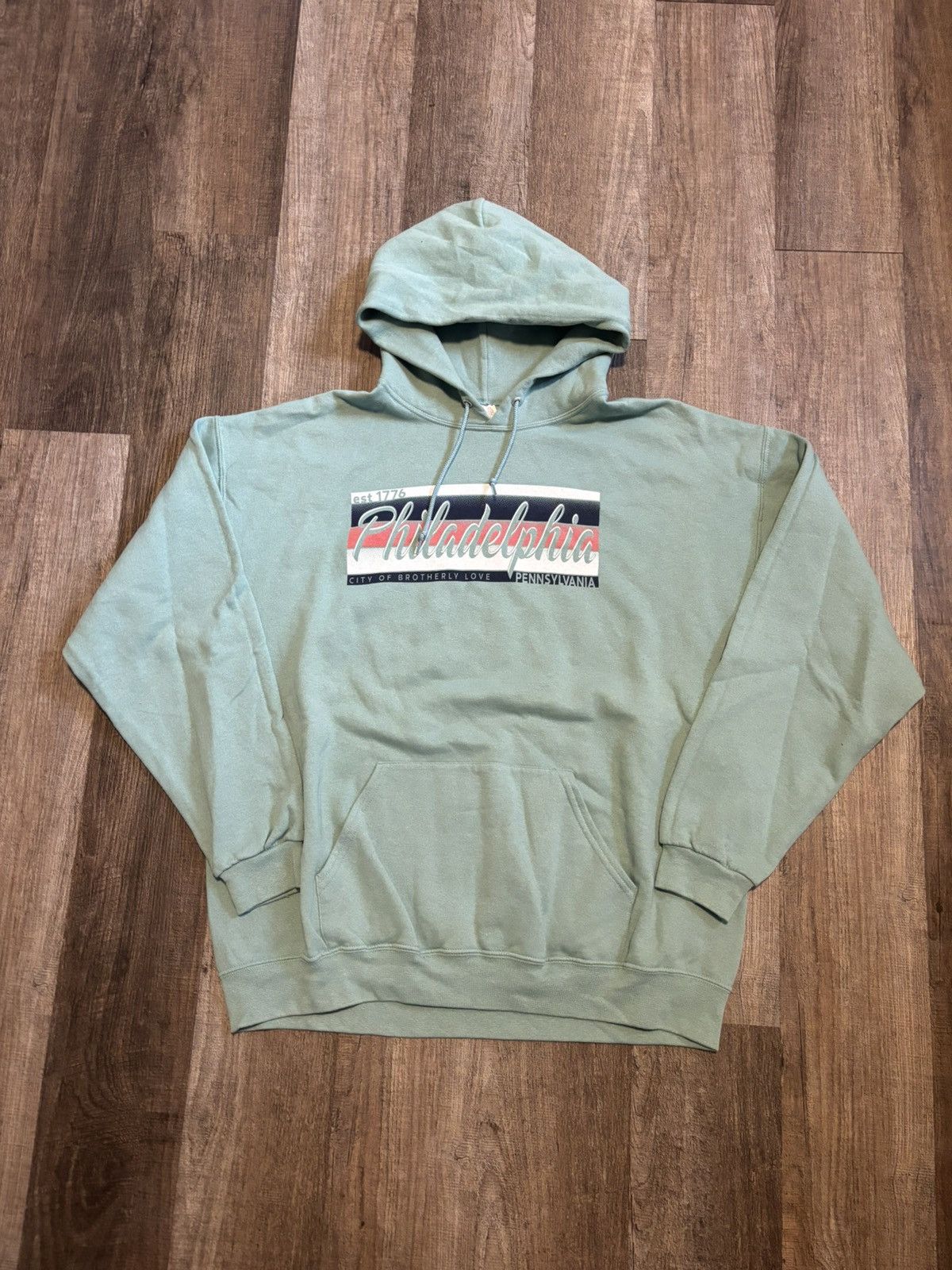 Jerzees Mint Green Visit Philadelphia Tourism Hoodie Size US XL / EU 56 / 4 - 1 Thumbnail