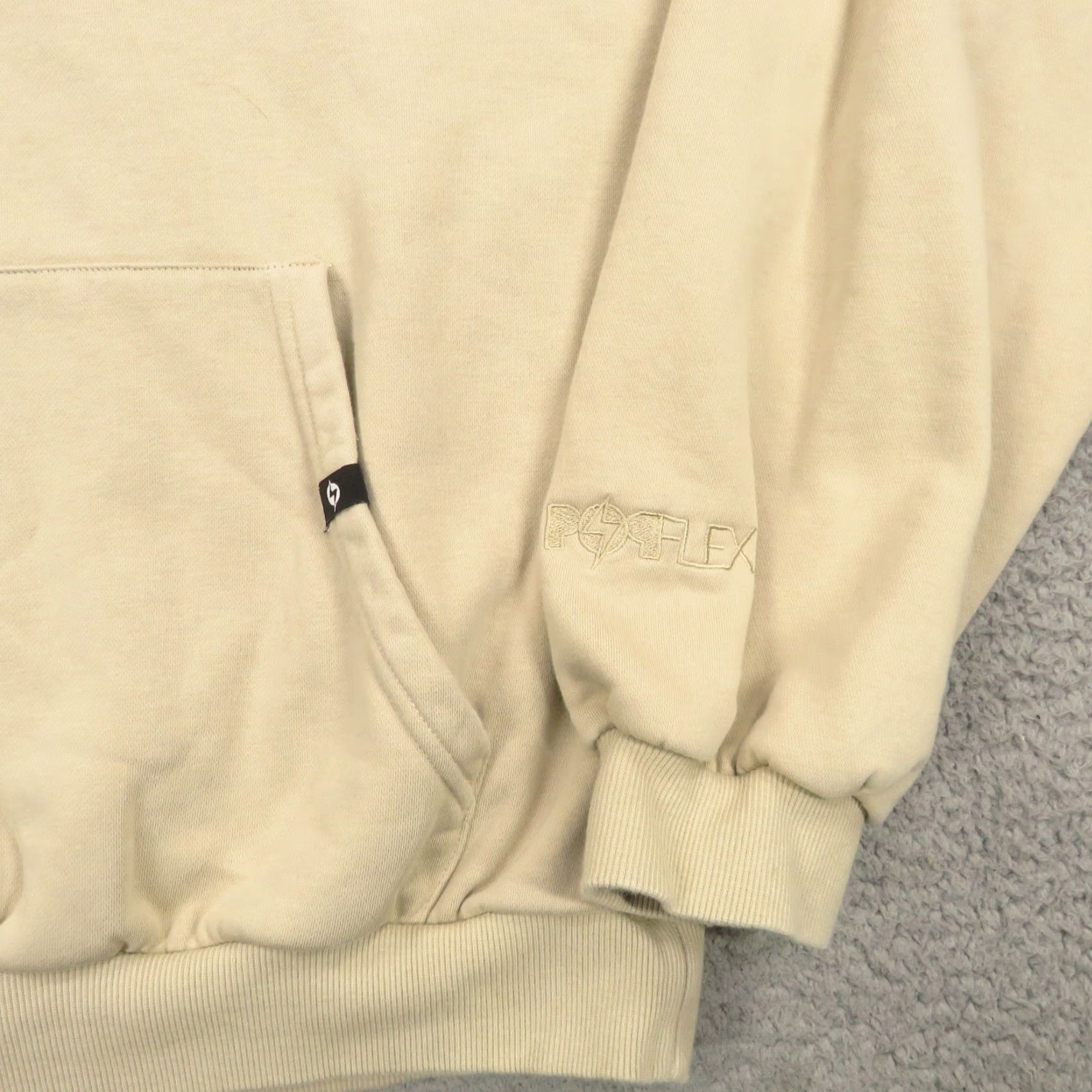 Vintage POPFLEX Hoodie 1X/3X Womens Cloud Pullover Milk Tea Hooded Fleece Sweatshirt Tan Size XL / US 12-14 / IT 48-50 - 2 Thumbnail