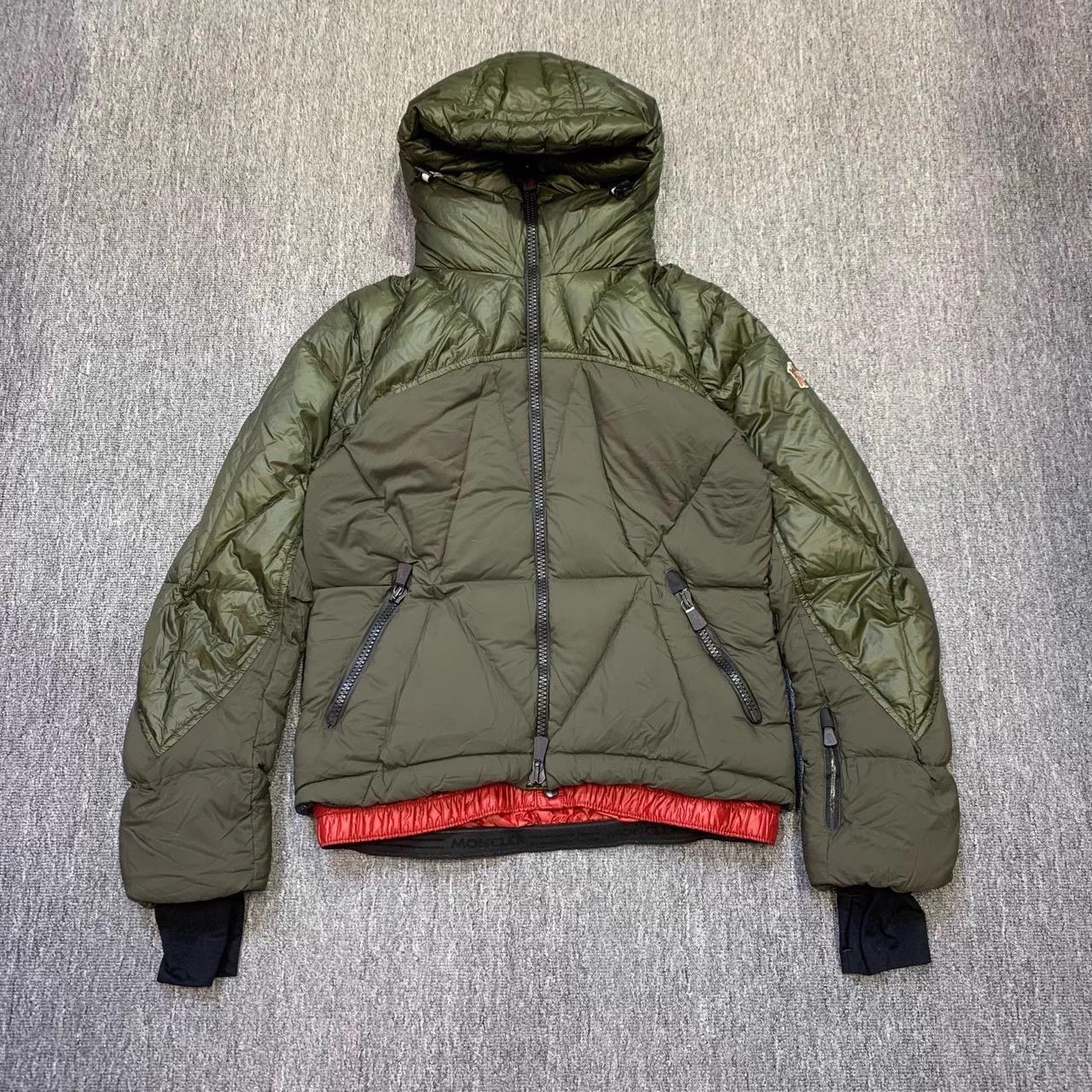Moncler Moncler Green Sleeve Logo Ski Down Jacket 1 95% New Size US S / EU 44-46 / 1 - 1 Thumbnail