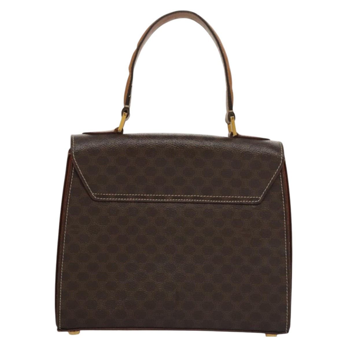 Celine CELINE Macadam Canvas Hand Bag Pvc Leather Brown Size ONE SIZE - 3 Thumbnail