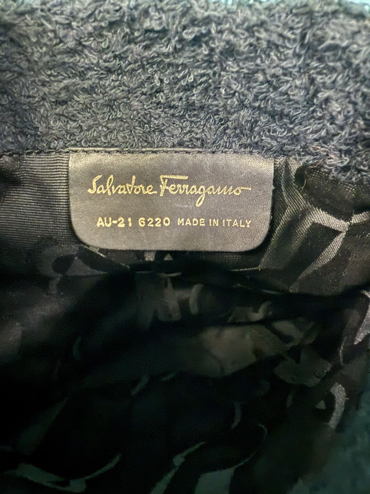 Salvatore Ferragamo SALVATORE FERRAGAMO TERRY CLOTH CAGE BUCKET BAG Size ONE SIZE - 10 Thumbnail