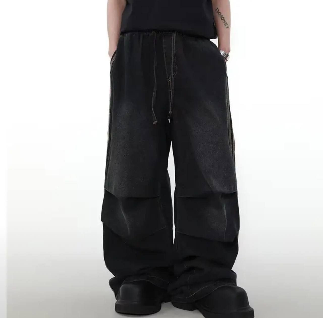 Japanese Brand × Vintage wide baggy pants with elastic waist Size US 34 / EU 50 - 2 Thumbnail